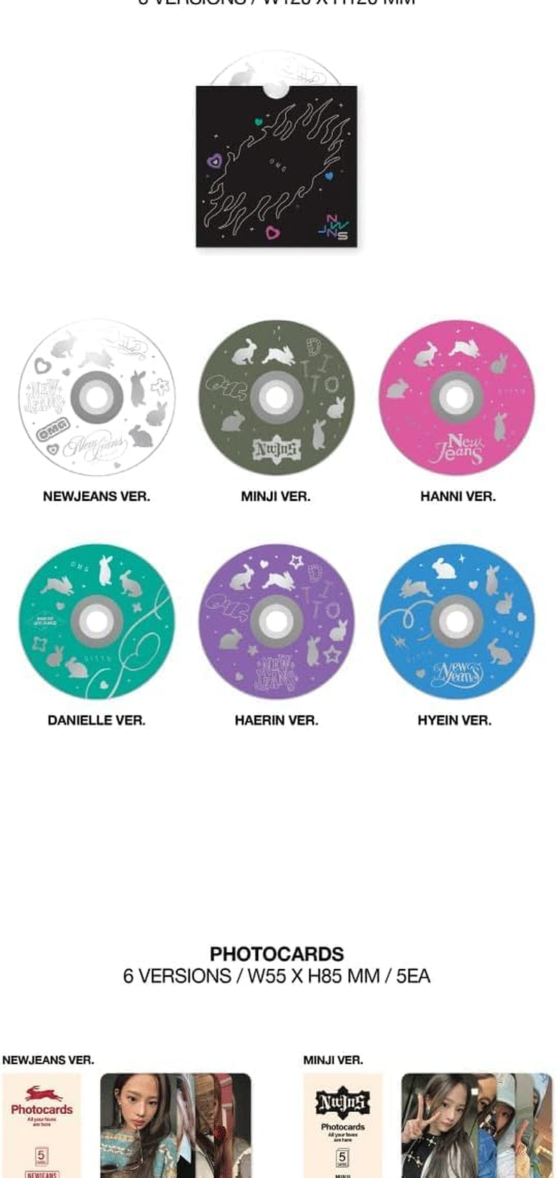 NewJeans OMG 1st Singile Album Message Card Version CD+Photobook+Message Card... - Picture 7 of 17