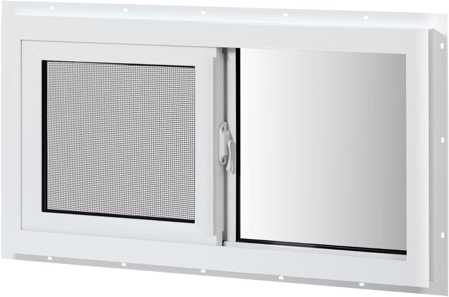 Vinyl Basement Sliding Window, 32" X 18" White