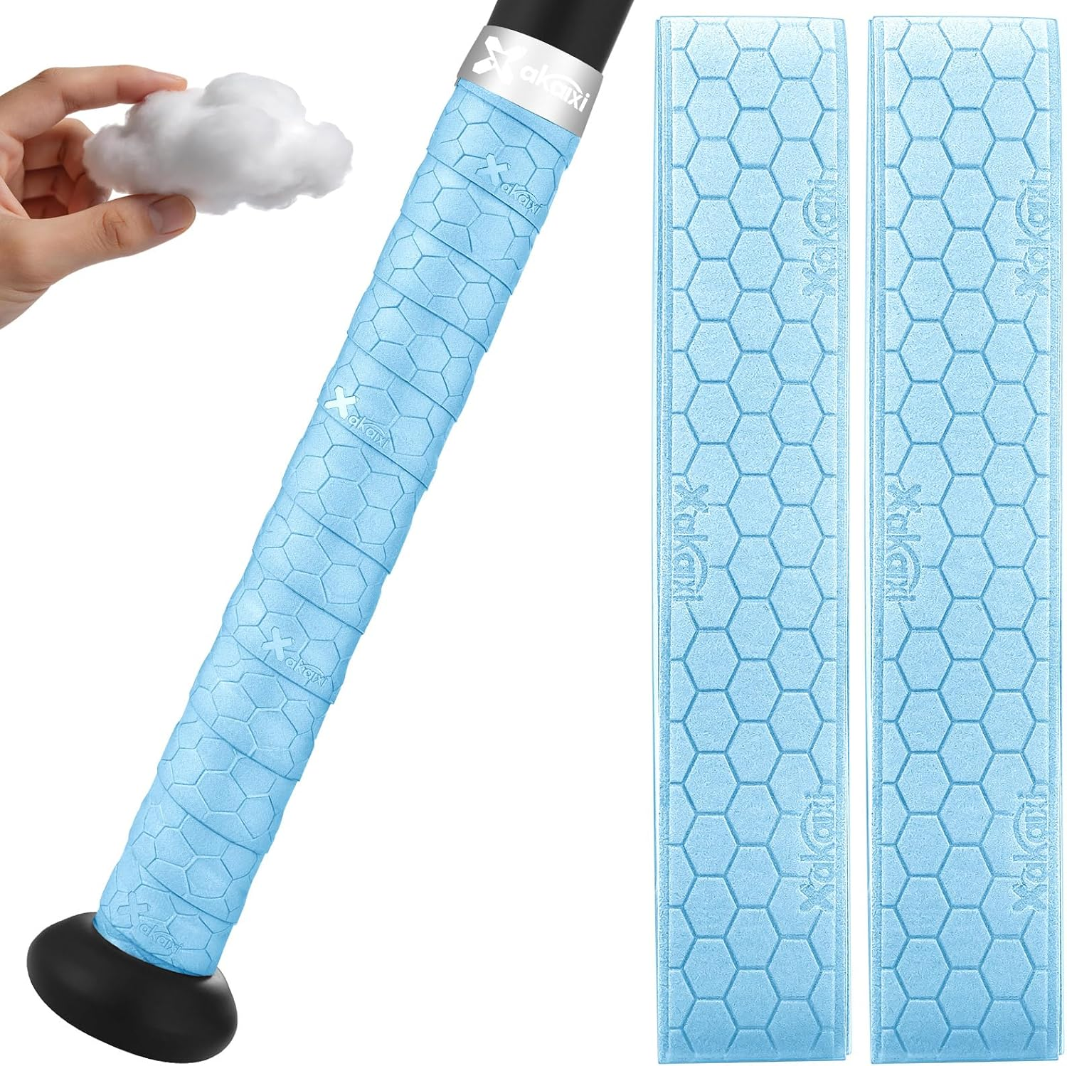 2/6 Pack Macaron Color Baseball Bat Grip Tapes, 0.5Mm/1.1Mm/1.75Mm Precut Sticky Pro Feel Batting Wrap for Baseball/Softball Bat Non-Slip for Youth Boys and Girls Game Training