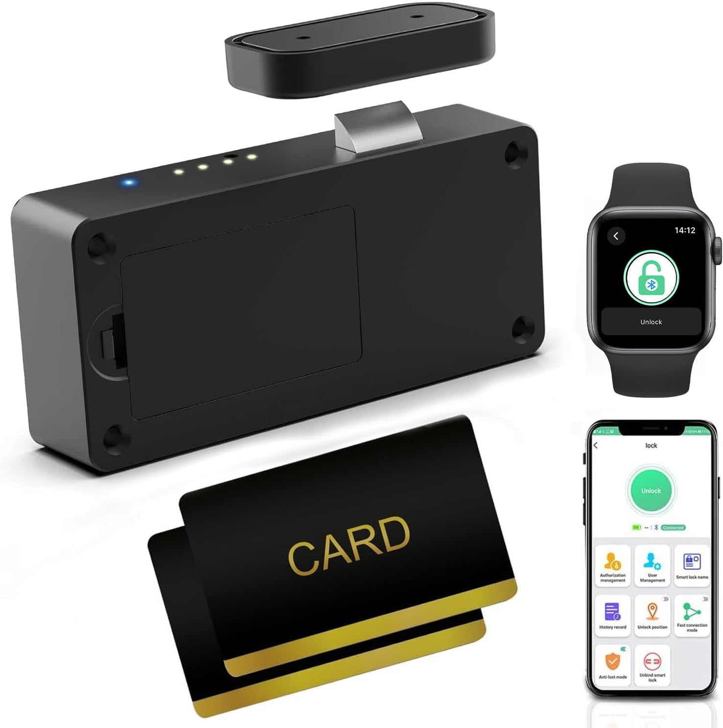 Drawer Lock RFID Card NFC Hidden Cabinet Lock for Kitchen Pantry Furniture eL... - Picture 2 of 14