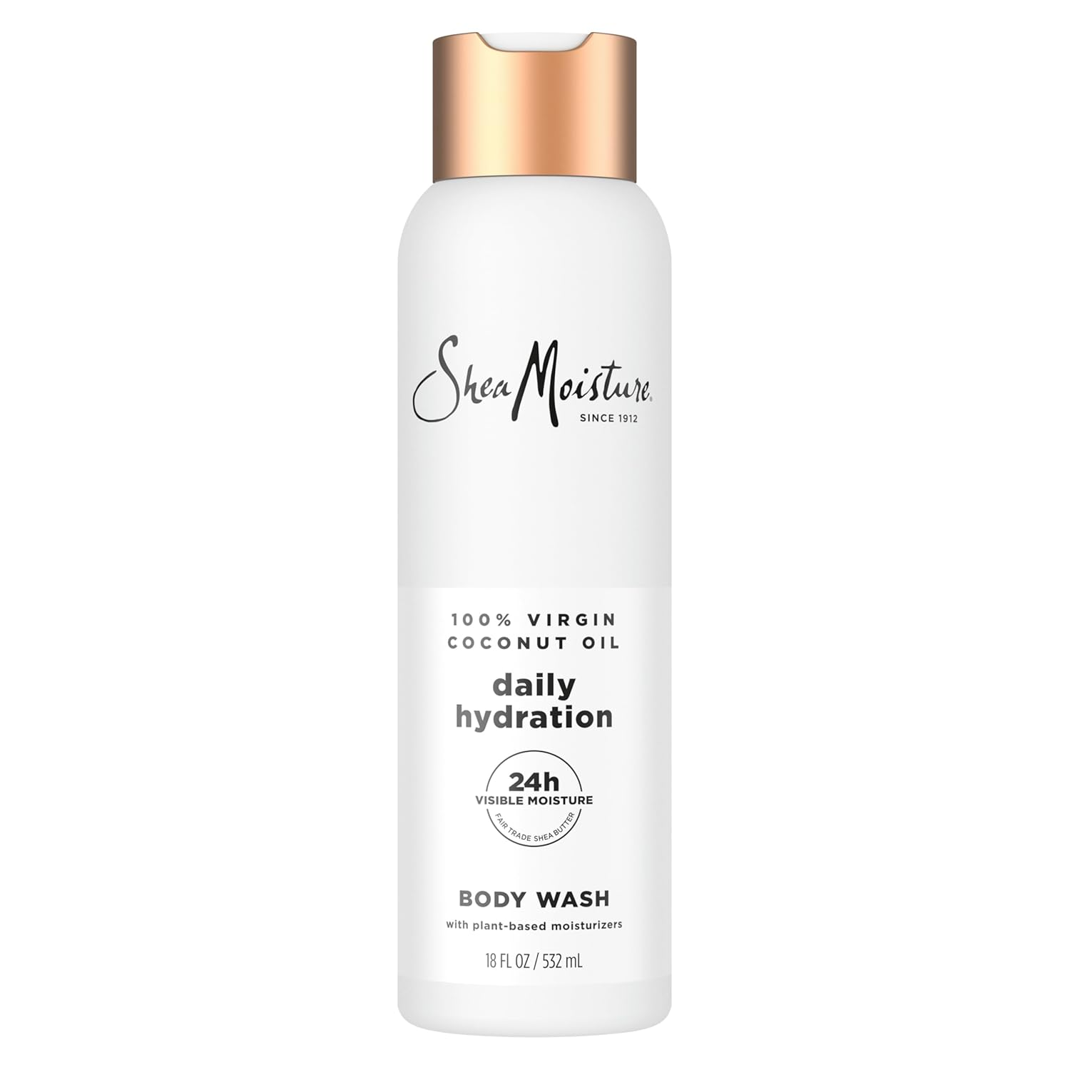 Sheamoisture Virgin Coconut Oil Body Wash Nourish and Replenish Skin Daily Hydrating Body Wash for 24H Visible Moisture for Healthy, Glowing Skin 18 Oz
