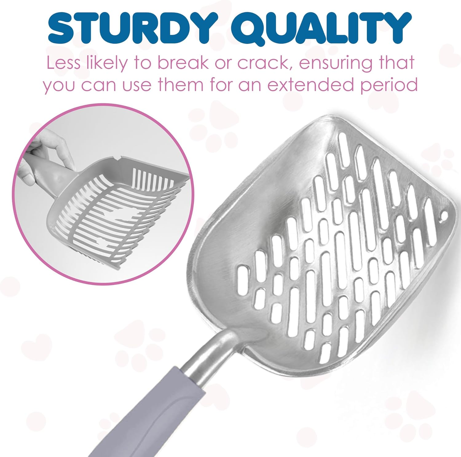 SunGrow Cat Litter Scoop - Premium Multicat Metal Sifter with Deep Shovel, No... - Picture 6 of 14