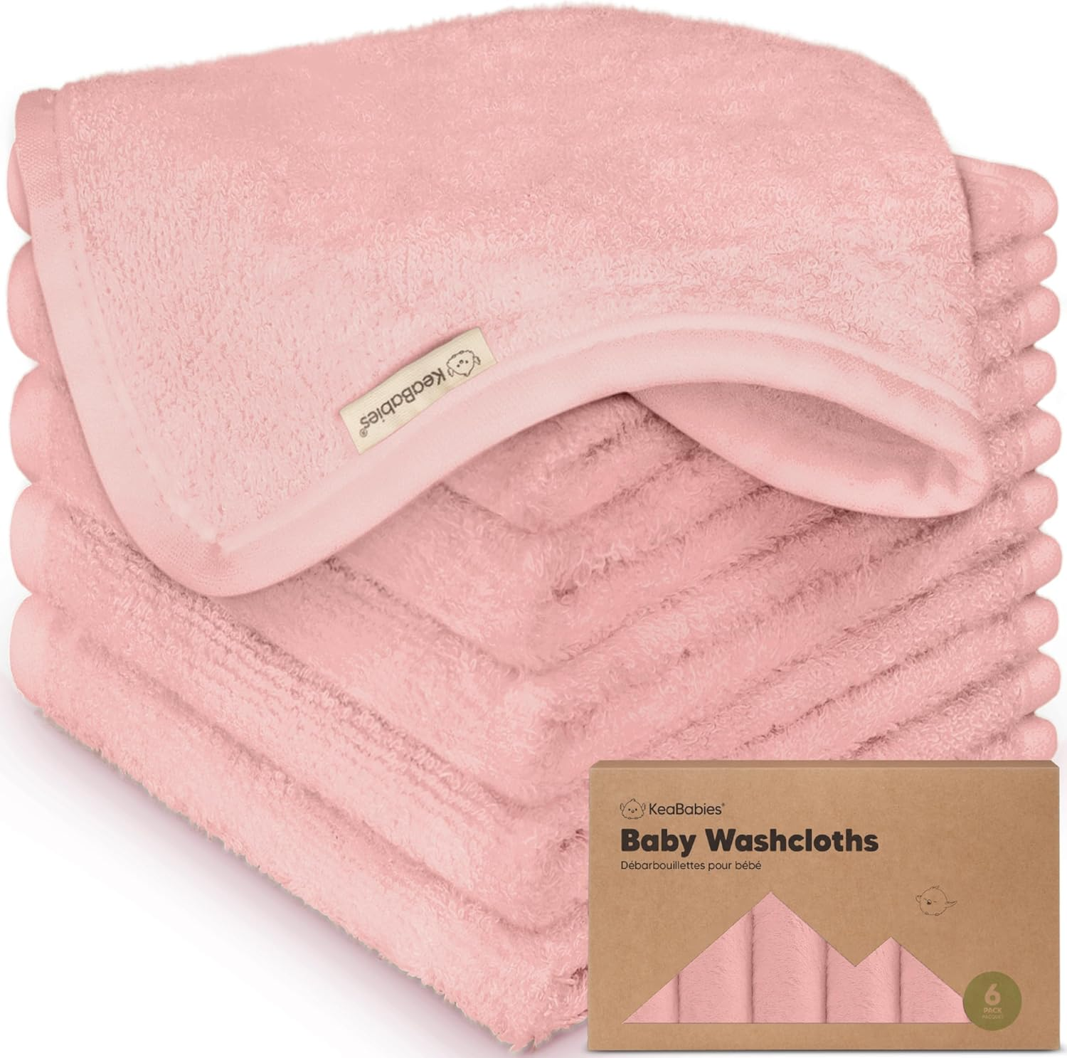 6-Pack Baby Wash Cloths - Organic Bamboo Baby Face Cloth, Baby Wash Cloth, Ba... - Picture 16 of 16