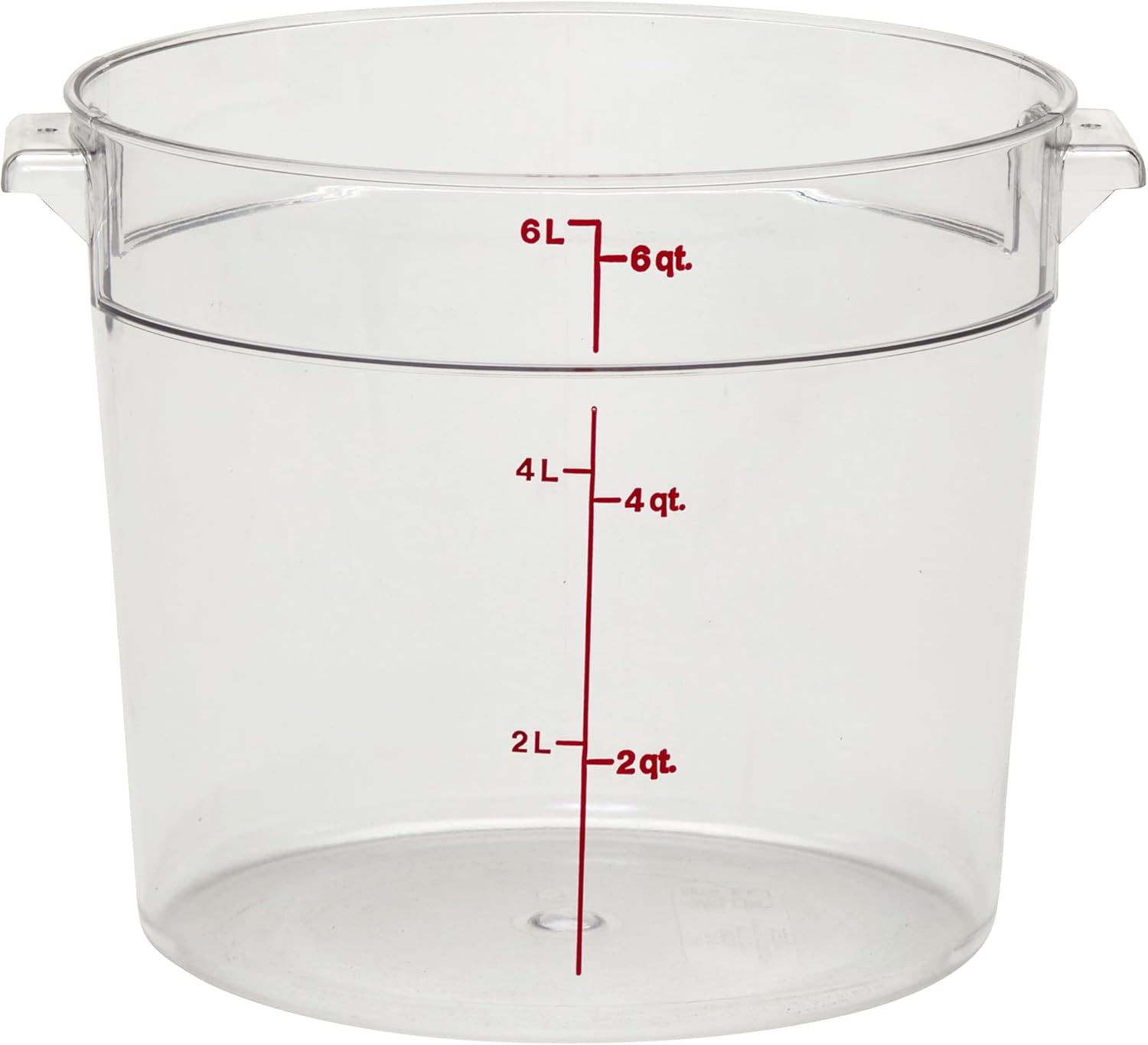 Cambro Food Storage Container - round Series - 6 QT (Quart) - Commercial Grade for Food Prep (Clear)