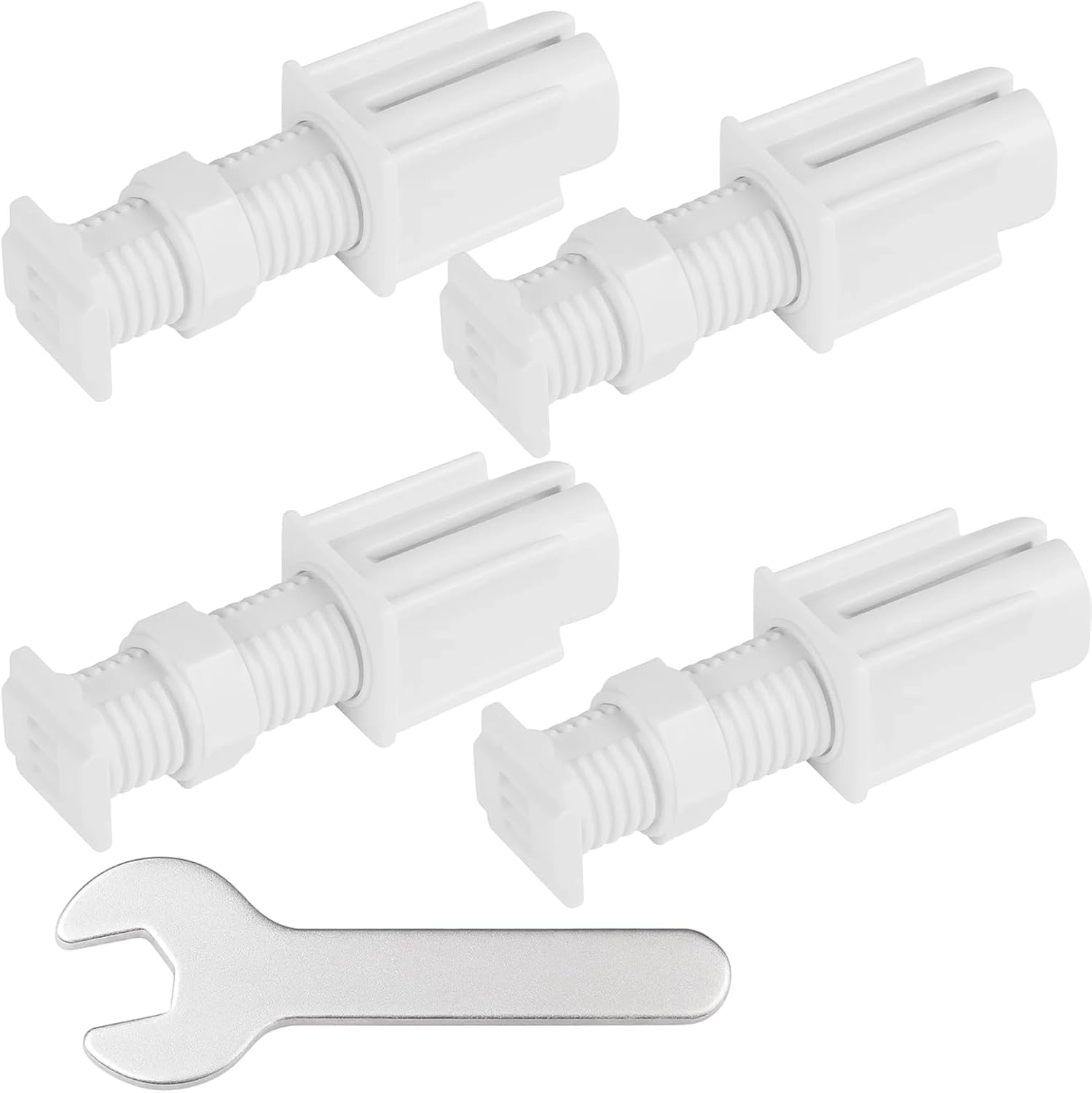 No Drill Blinds for Windows, 4 Pack Venetian Blind Holders with Wrench, Easy Fit No Drilling Rental-Friendly Adhesive Blinds Kit for Privacy Light Control in Kitchen Bedroom Living Room Office