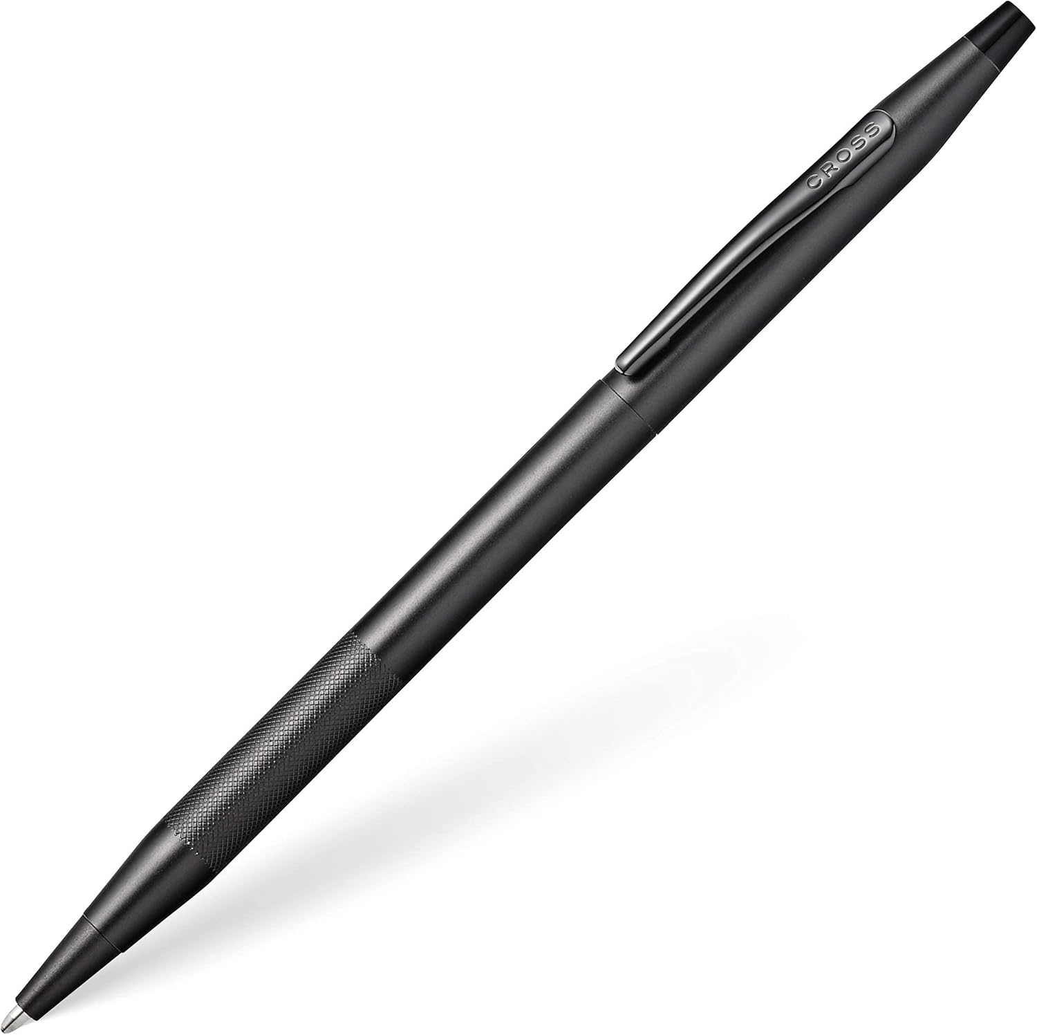 Classic Century Refillable Ballpoint Pen Presented in a Luxury Gift Box - Medium Point, Black Ink, Black Micro-Knurl