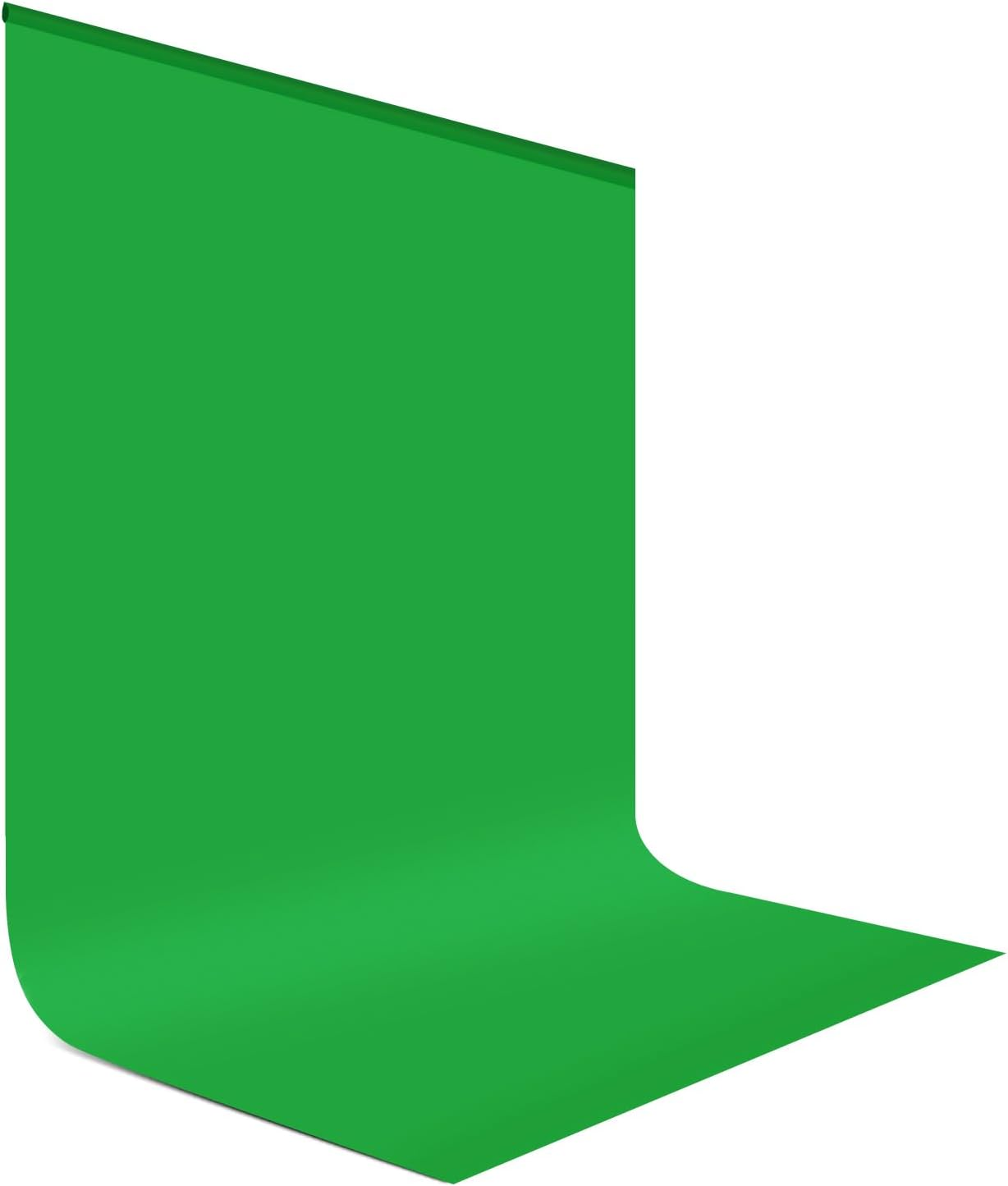 UTEBIT Backdrop Polyester Photo Backdrop Portable Collapsible Photoshoot Photography Background for Product Photography Studio Video Recording Cool Iron (GREEN, 1.5 * 2M)