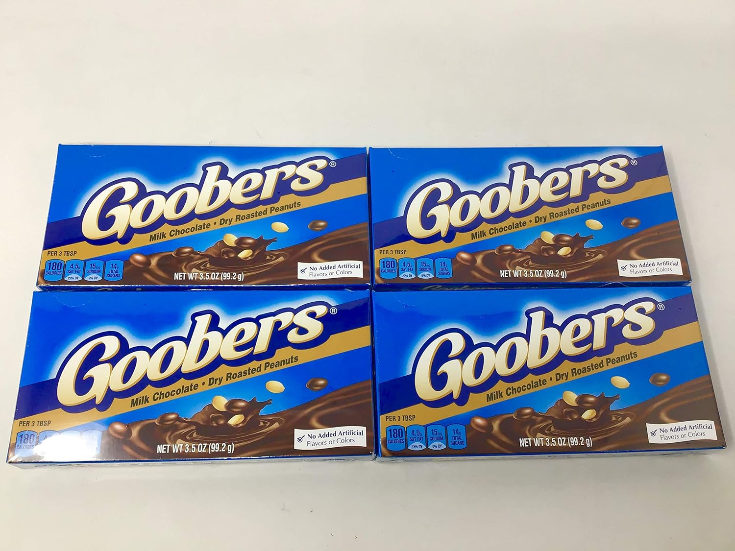 Goobers - Chocolate Covered Peanuts (Pack of 4) 3.5 Oz Theater Boxes