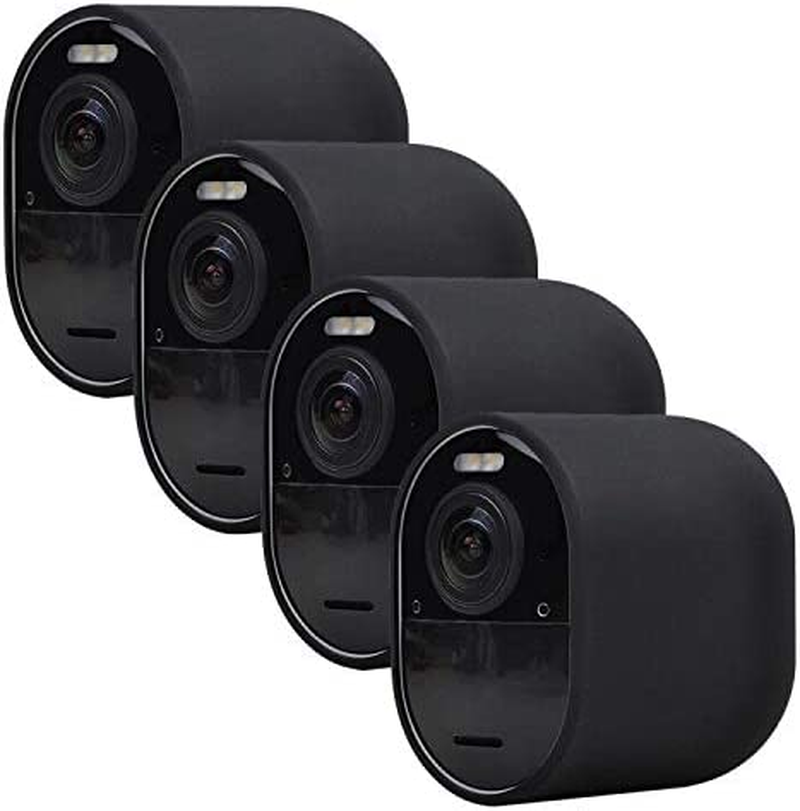 Pickle Power Silicone Case Cover for Arlo Camera, Weatherproof Protective Skin Cover for Arlo Ultra/Ultra 2/Pro 4/Pro 3 Black, 4 Pack