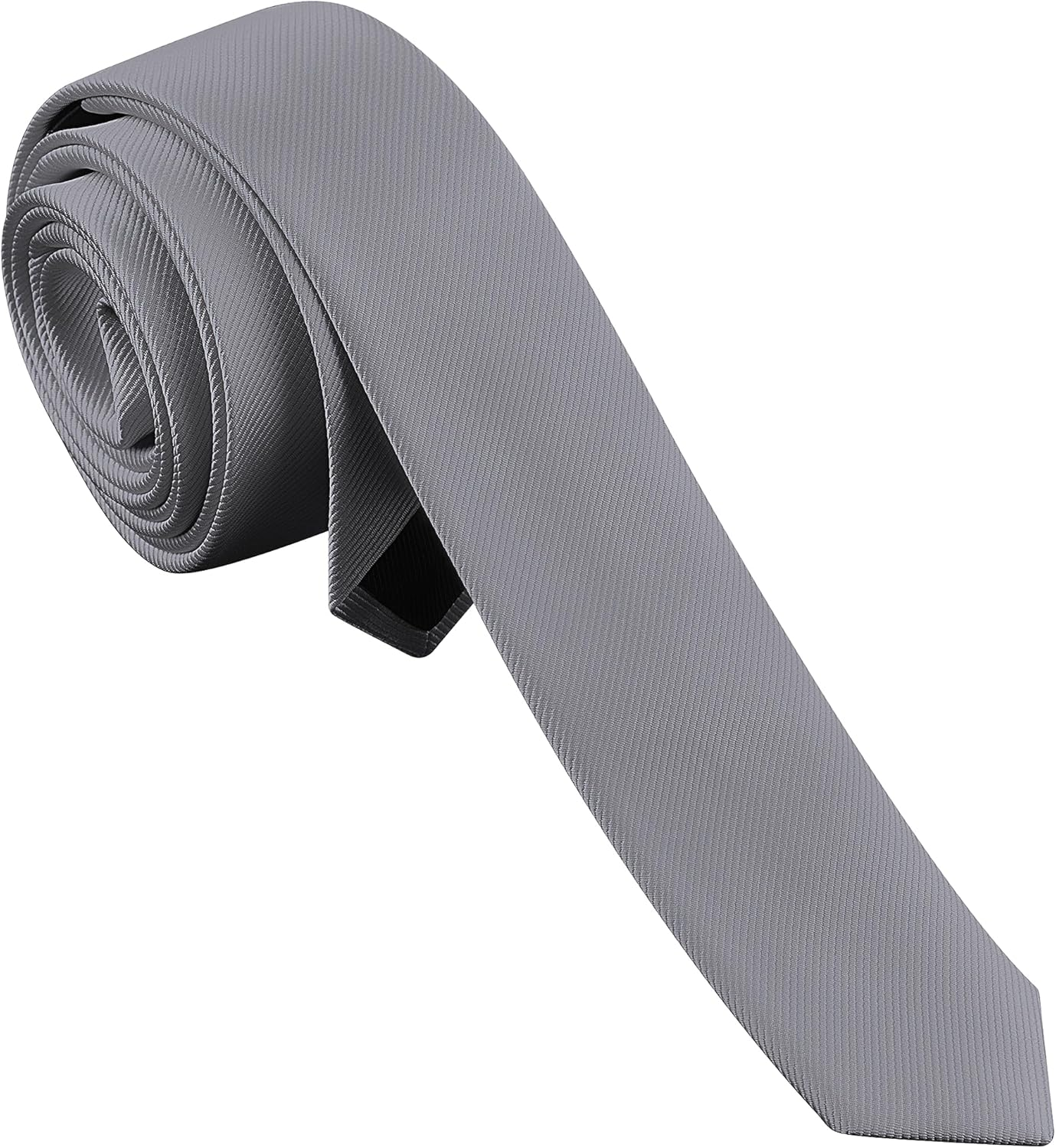 Men's Skinny Ties Solid Color Formal Neckties 1.58