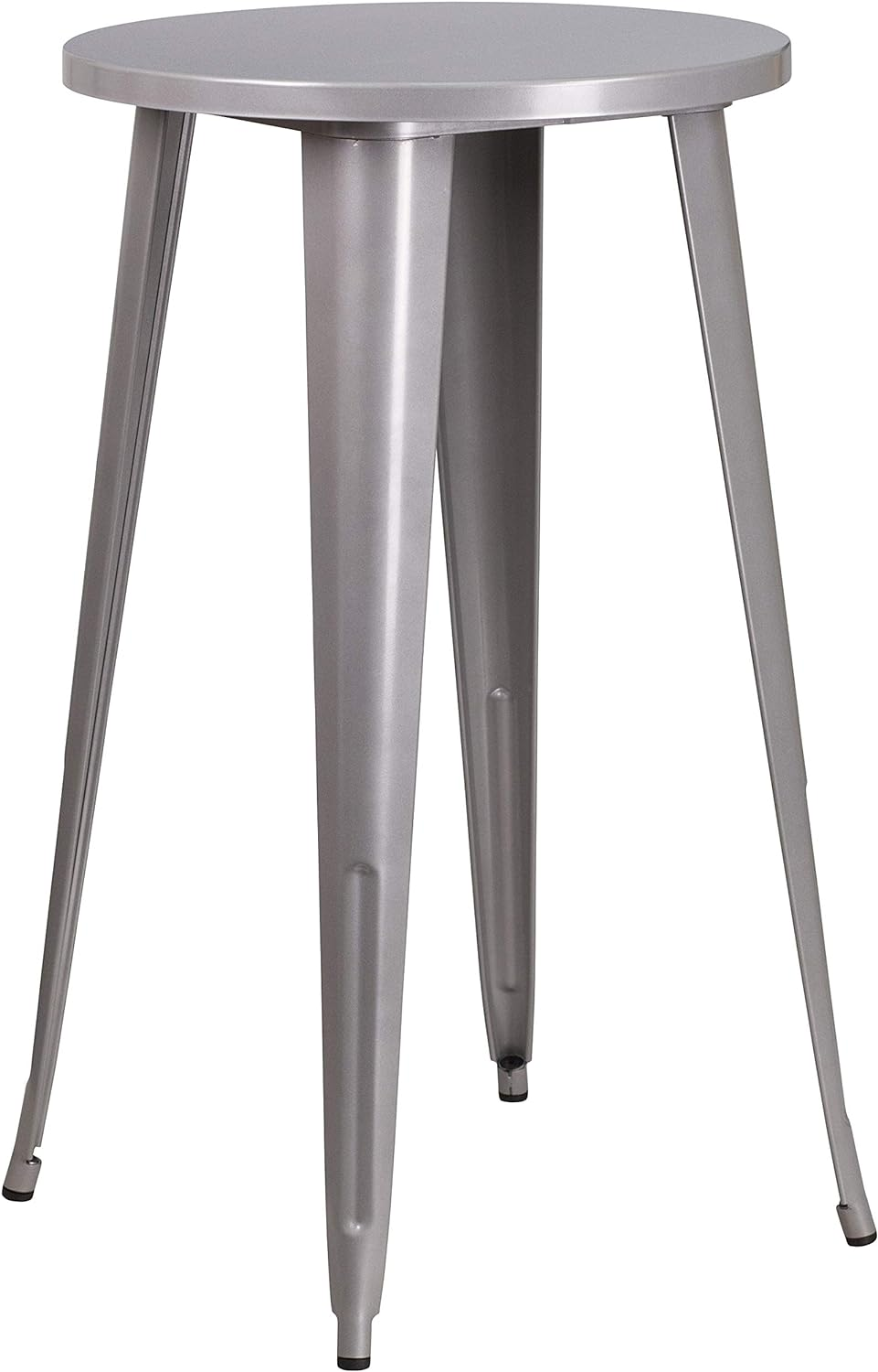 Flash Furniture Commercial Grade 24" Round Silver Metal Indoor-Outdoor Bar He... - Picture 2 of 7
