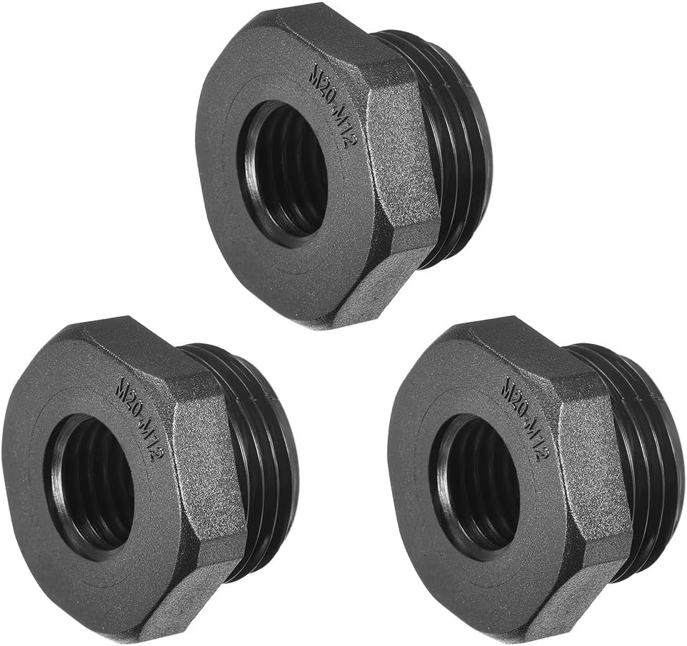 uxcell Threaded Reducing Bushings Nylon Connector Adaptor M20 Male Thread to ... - Picture 2 of 16