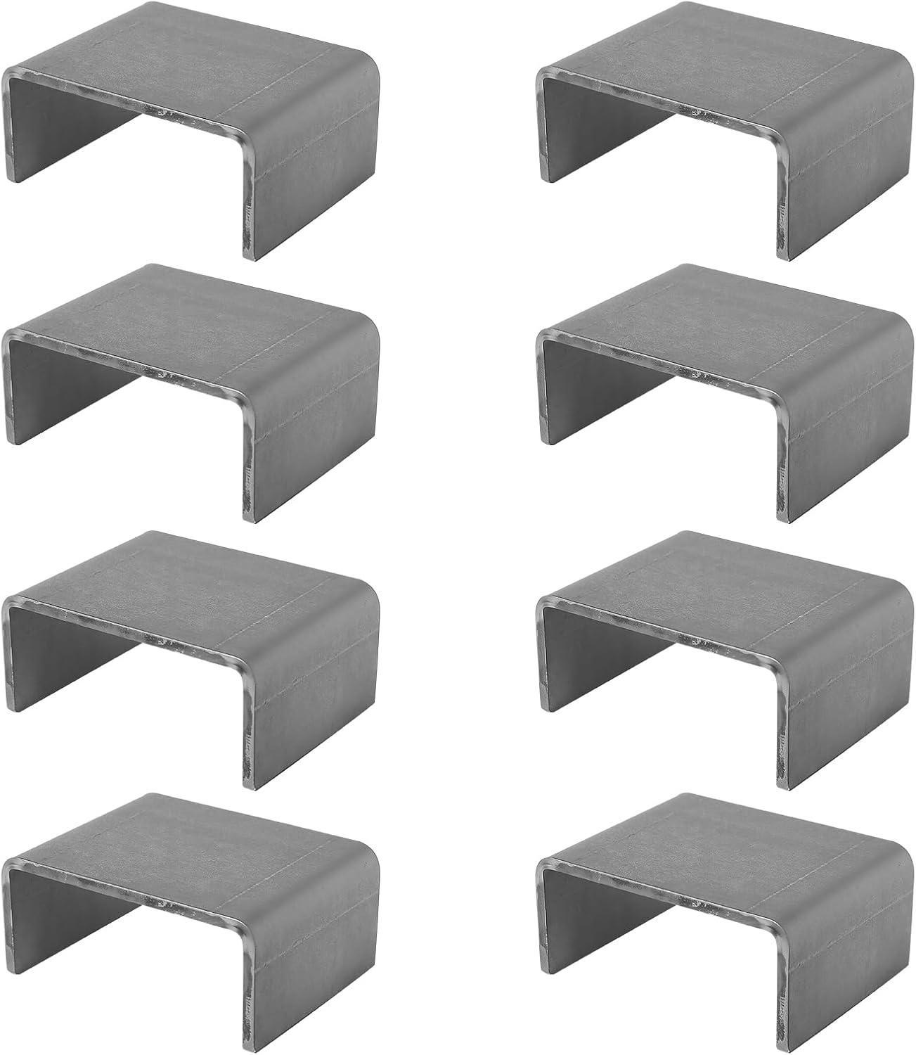 8 Pcs Weld on Trailer Stake Pockets,2'' X 4'' Raw Steel Weld-On Stake Pocket Brackets for Trailer & Truck…