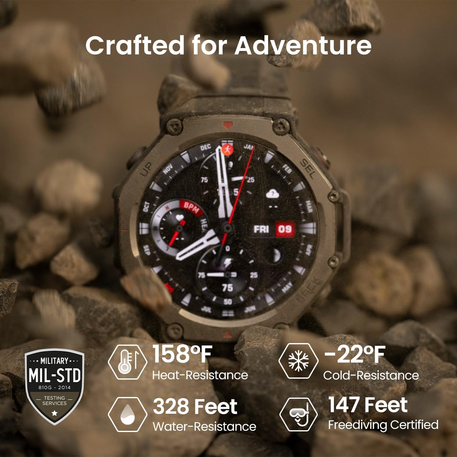 Amazfit T-Rex 3 Outdoor Rugged Military 48mm Smart Watch, Built in GPS, 27 Da... - Picture 6 of 15