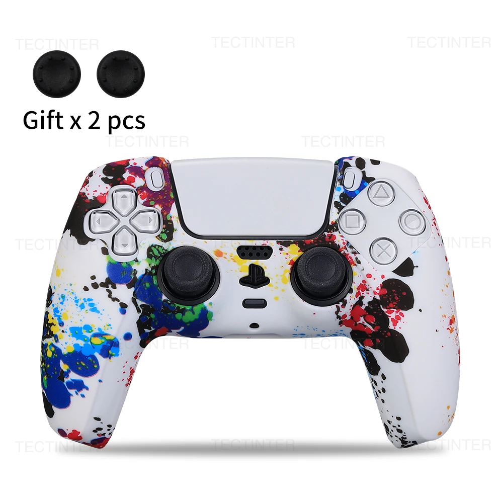 Protective Cover Skin for Playstation 5 Controller Anti-Slip Silicone Case for PS5 Slim Gamepad Cover Thumb Grips Accessories