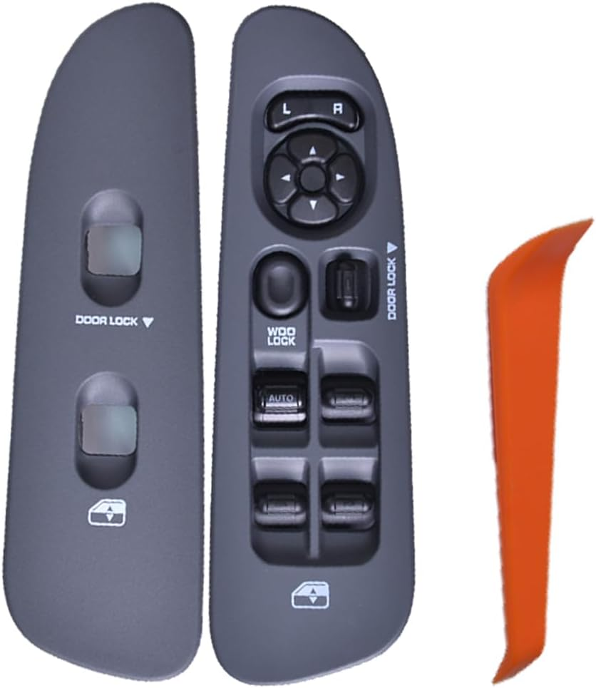 Master Power Window Switch & Bezel Set for 2002-2010 Dodge Ram 1500 2500 3500,2001-2003 Dodge Durango,2001-2004 Dodge Dakota,2005-2009 Dodge Sprinter 2500 3500（Dark Gray)