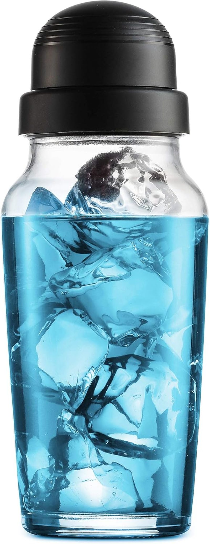 Godinger Cocktail Shaker, Martini Shaker, Italian Made Glass Bar Shaker, 19Oz