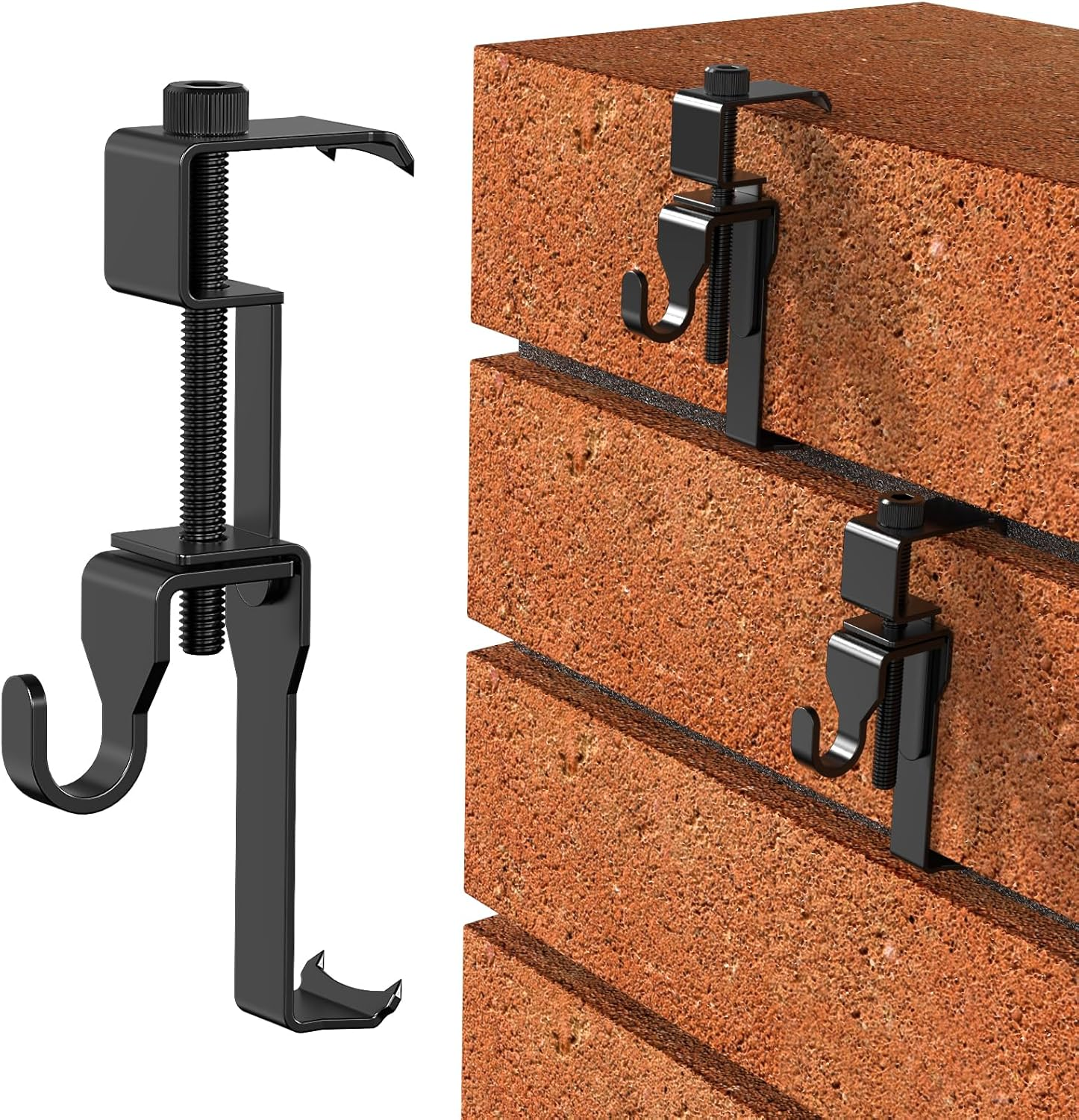 Stainless Steel Brick Wall Clips, Brick Hooks Clamp Outdoor Heavy Duty 1-3/4