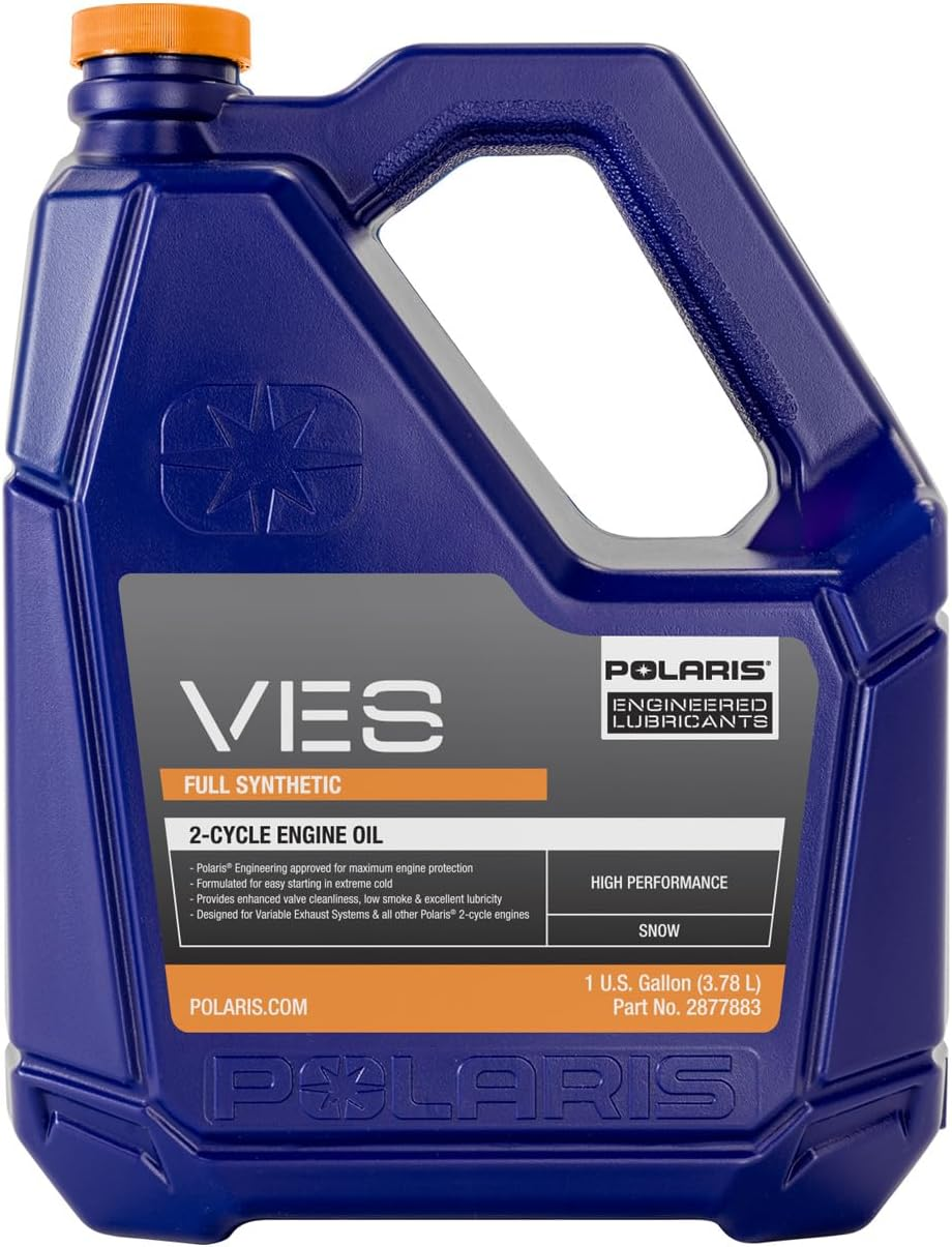 OEM Snowmobile VES Full Synthetic 2-Cycle Oil, for 2-Stroke Snowmobiles, 1 Gallon, Synthetic, Specific for Patriot Boost, Patriot 9R, 850 RMK, 650 Indy VR1 and More, Qty 1, Part 2877883