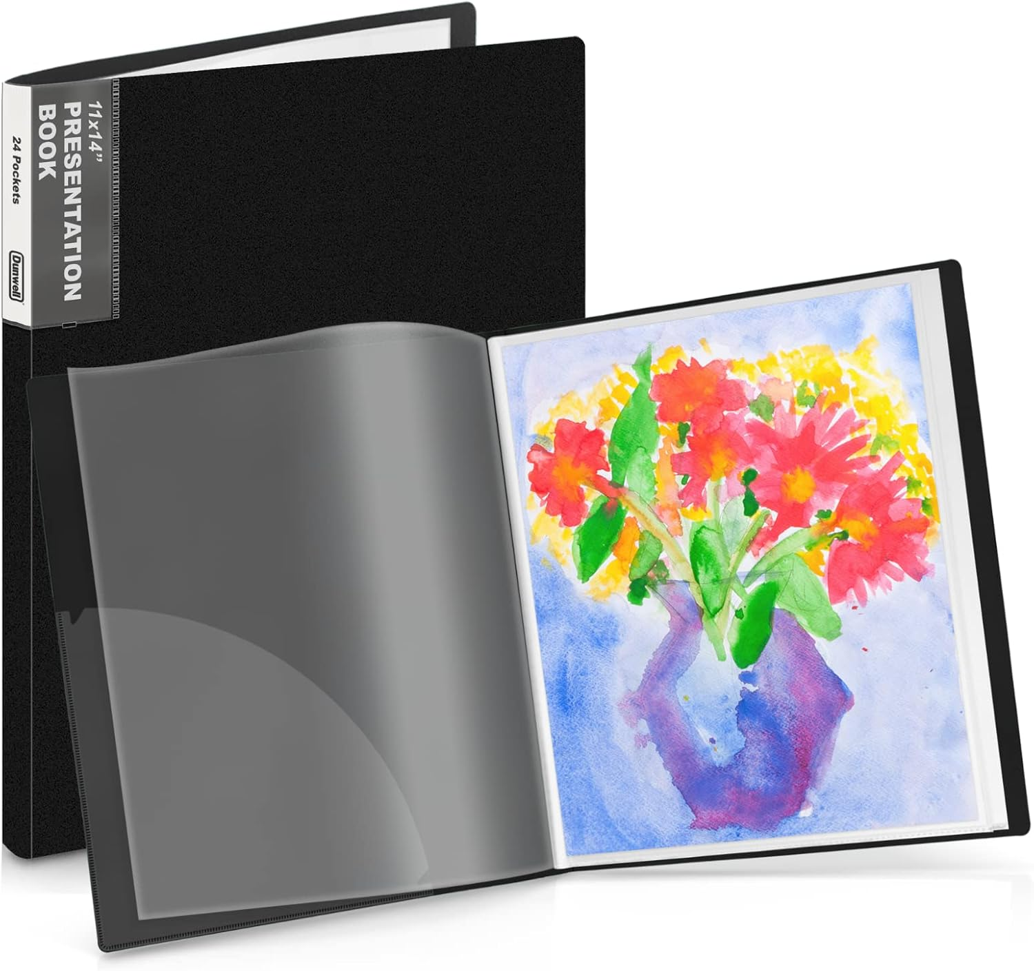 11x14 Presentation Binder with 24 Sleeves for Kids Art Portfolio