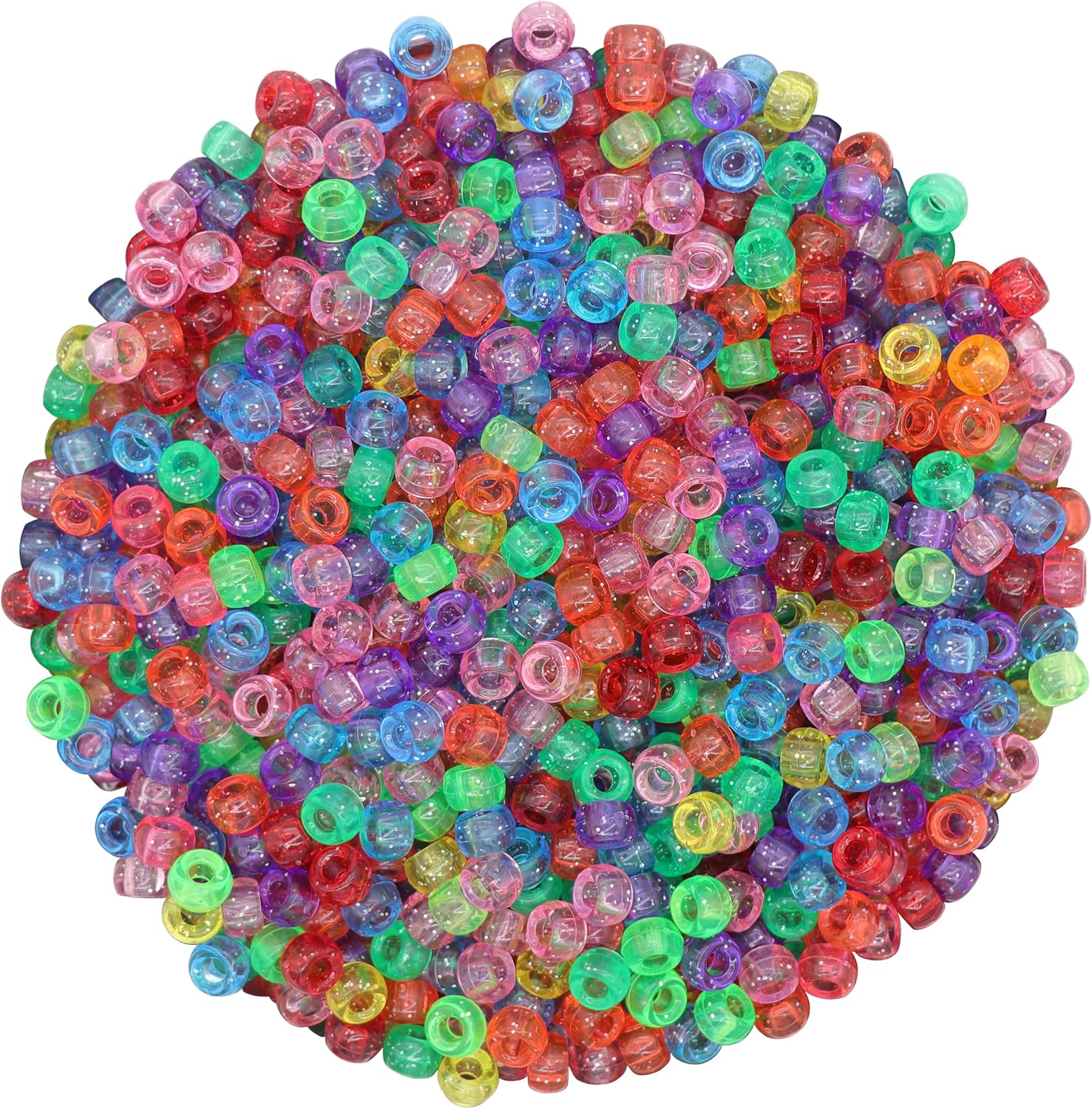 1000 Cuentas Transparente Brillo Para Pulseras Hacer Joyería Collar Manualidades