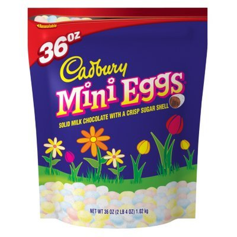 Mini Eggs Solid Milk Chocolate with Crisp Sugar Shell 36 Ounce Resealable Bag