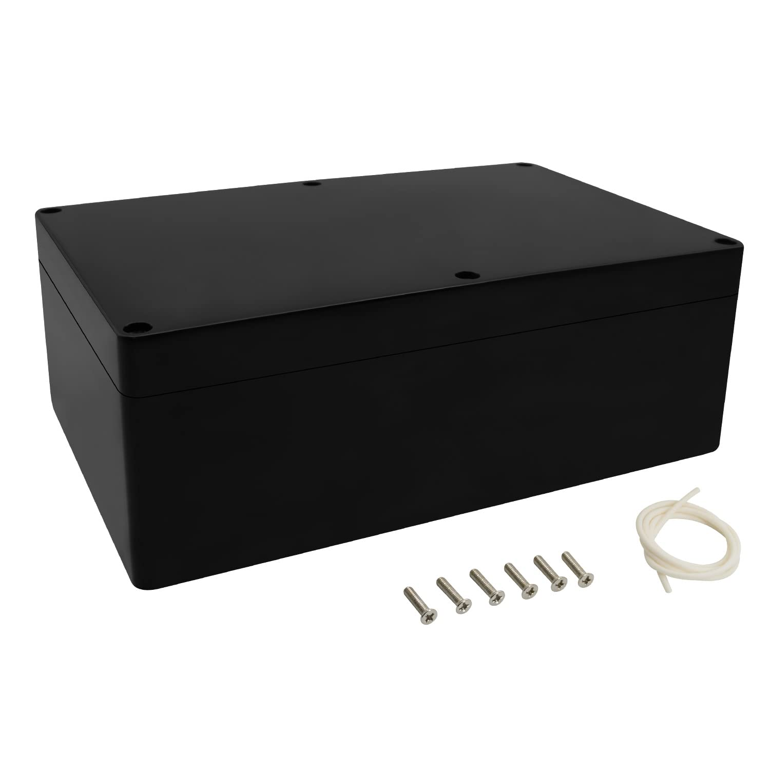 Project Box ABS Plastic Junction Box IP65 Electrical Boxes Universal Enclosure Black Pack of 1