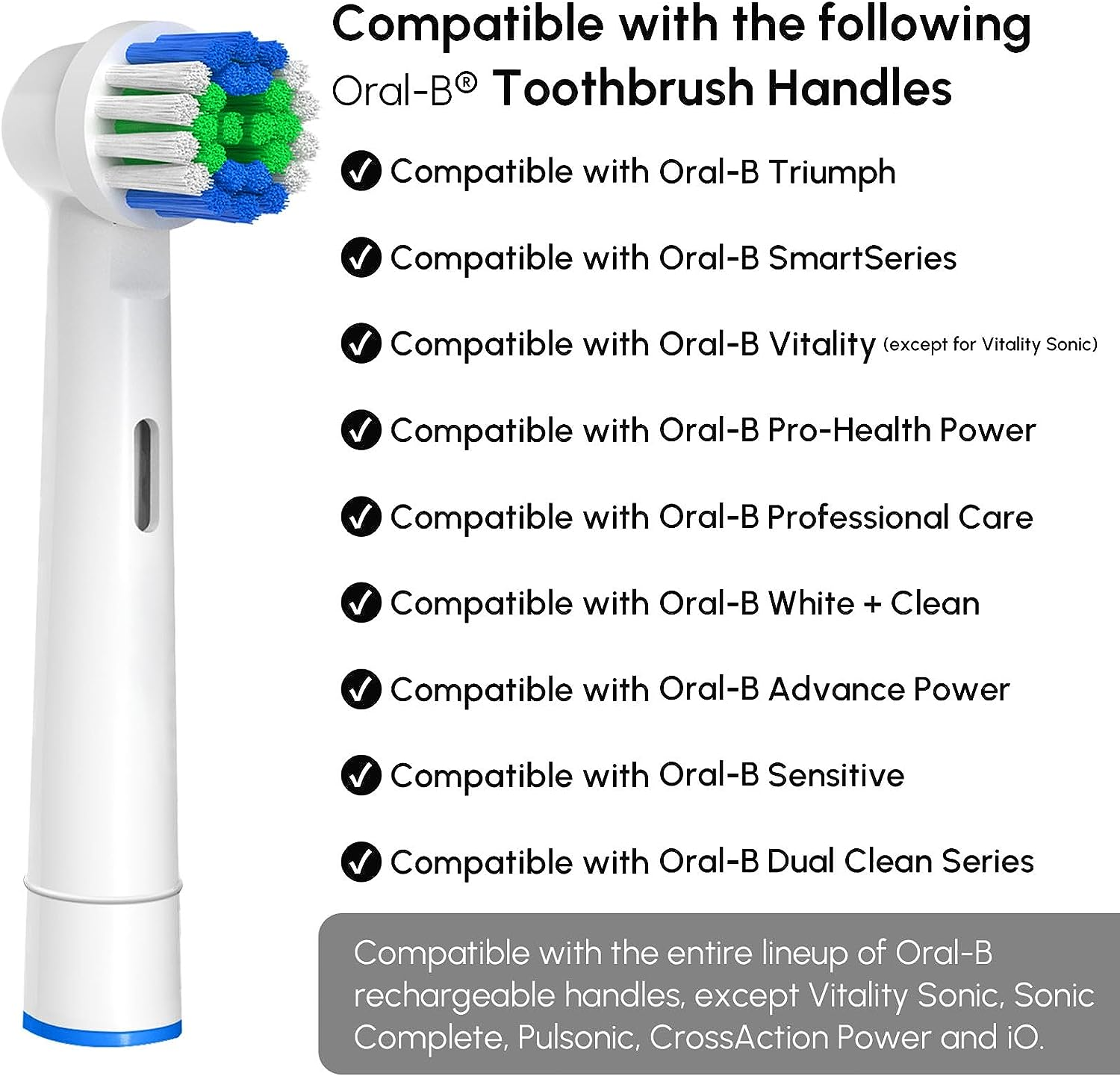 GENKENT Replacement Brush Heads Compatible With Oral B Toothbrush Precision C... - Picture 3 of 13