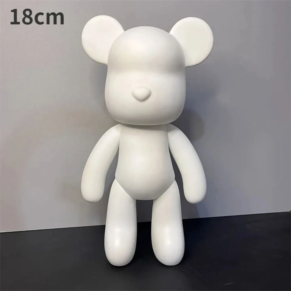 3 Size DIY Fluid Bear Sculpture Handmade Bear Doll Ornaments Violent Bear Graffiti Painting Parentchild Toy Gift Home Decoration