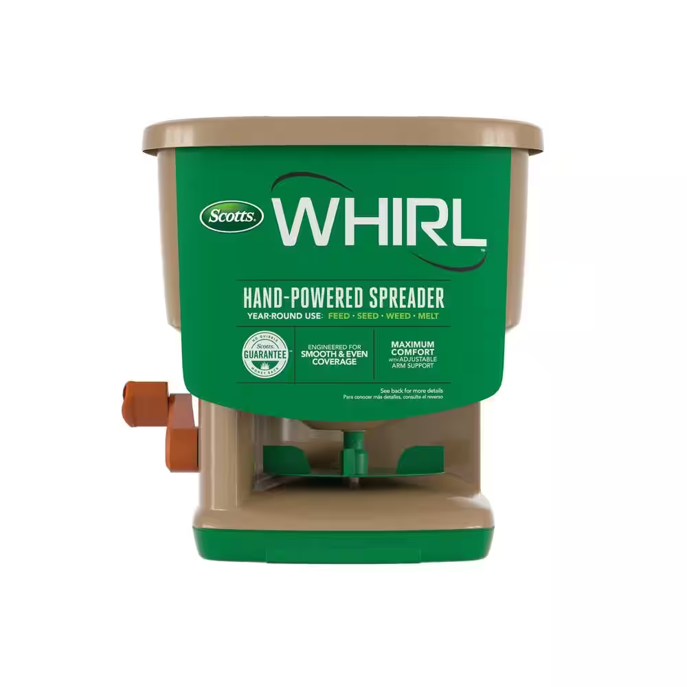 1,500 Sq. Ft. Whirl Hand Held Spreader for Grass Seed, Fertilizer and Ice Melt