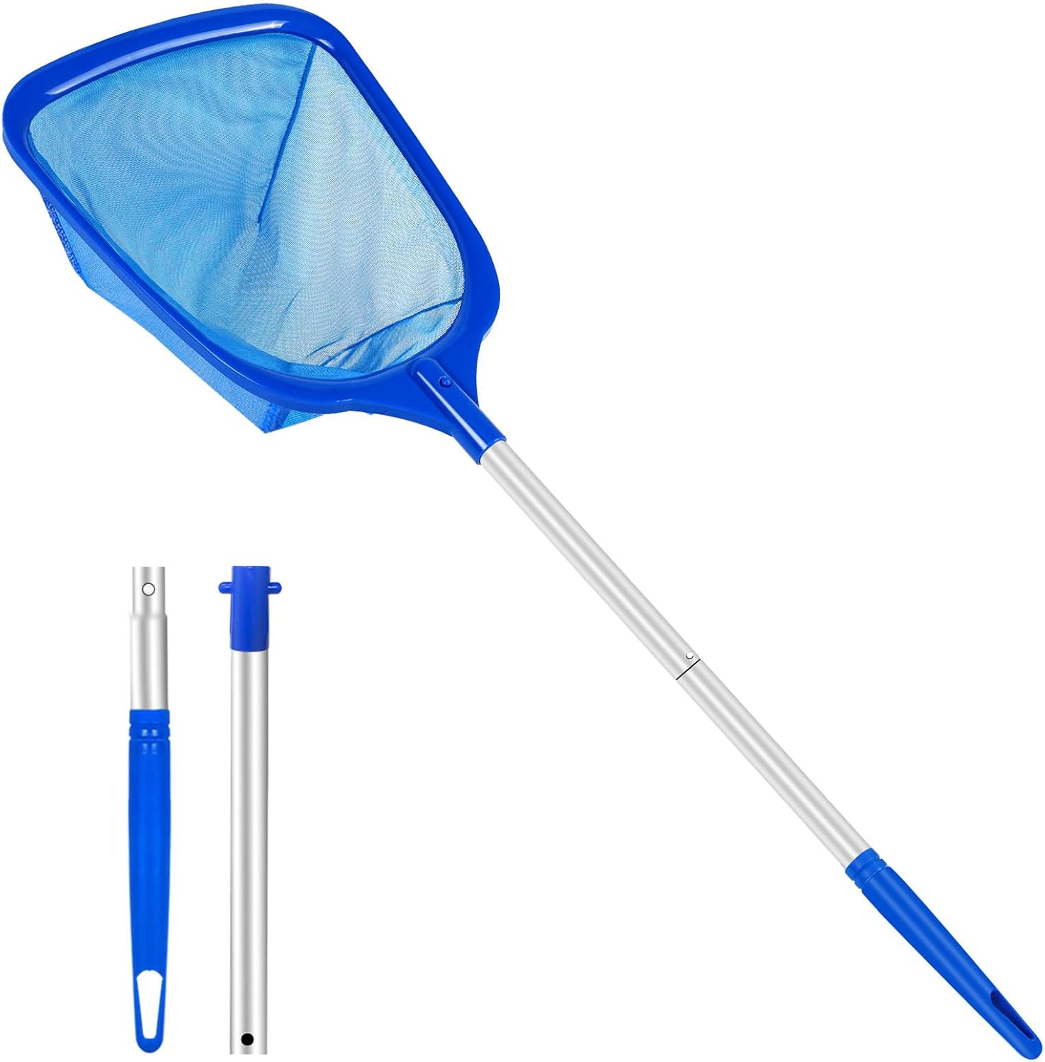 Red Skimmer Piscina Spa 33cm Mango Aluminio Malla Fina Limpieza Hojas Detritos