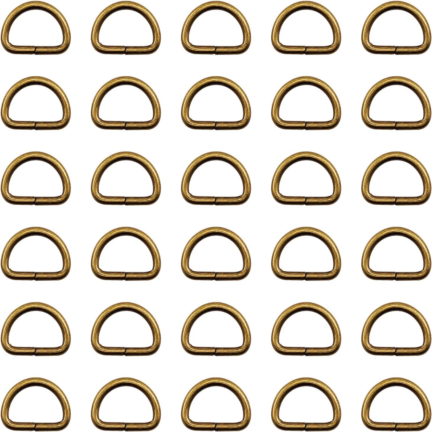 Swpeet 120Pcs 3/4 Inch - 20mm 4Colors Multi-Purpose Metal D Ring Semi-Circula... - Picture 16 of 22