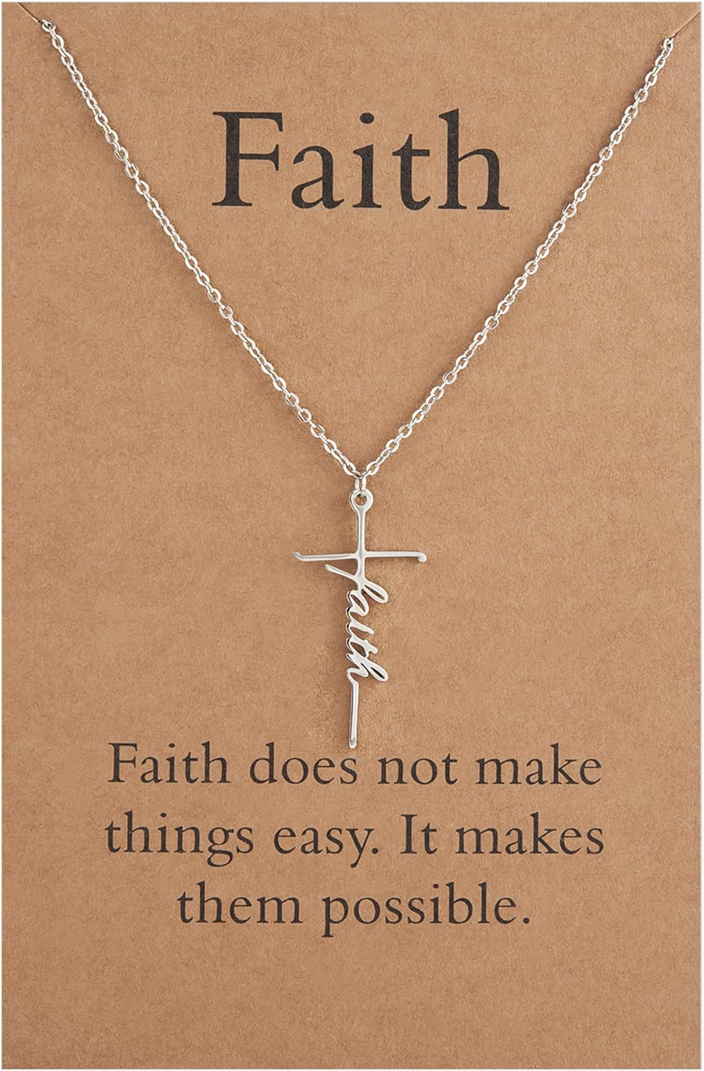 Faith Cross Pendant Necklace for Women Religious Christian Jewelry Mother'S Day Gifts for Women