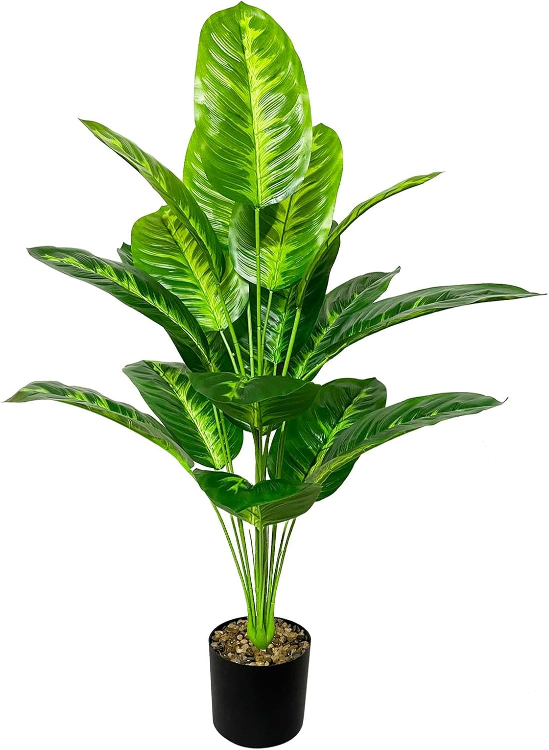 Artificial Plants in Pots Large Fake Tree Floor Faux Tropical Plants  Decorative | eBay