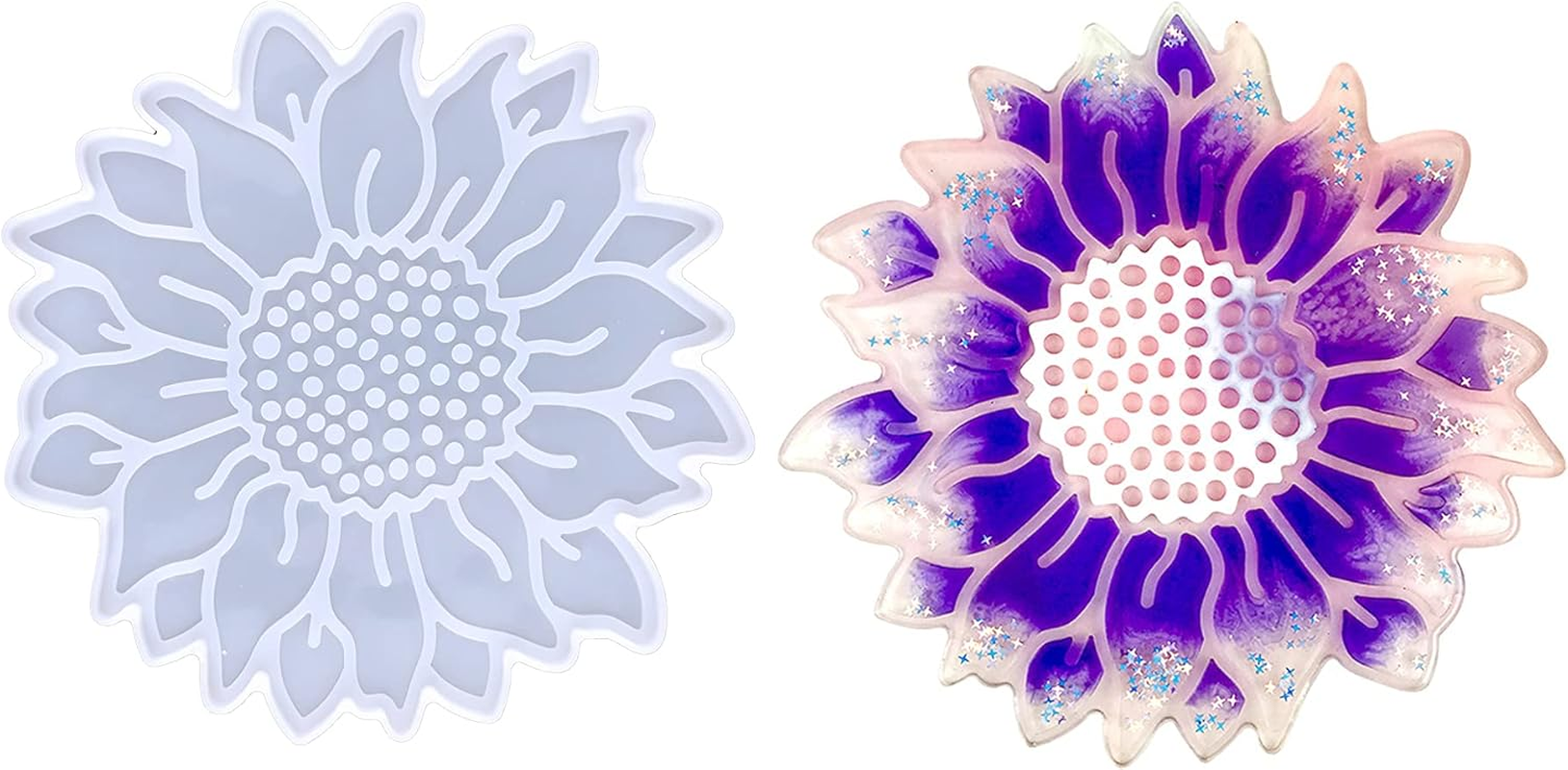 Large Sunflower Wall Hanging Resin Silicone Mold, Flower Epoxy Casting Mold,W...