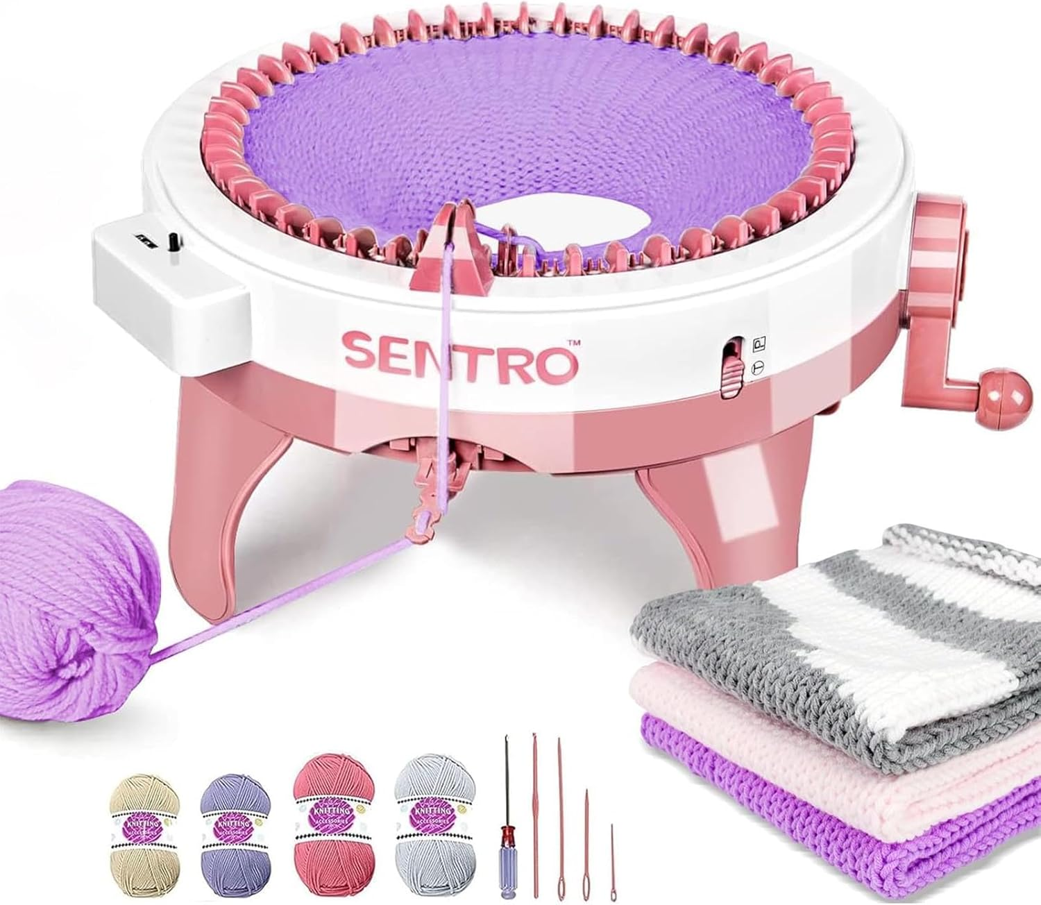 best lubricant for sentro knitting machine SENTRO Knitting Machine 48 Needles for Adults, Smart Automatic Circular  Crochet