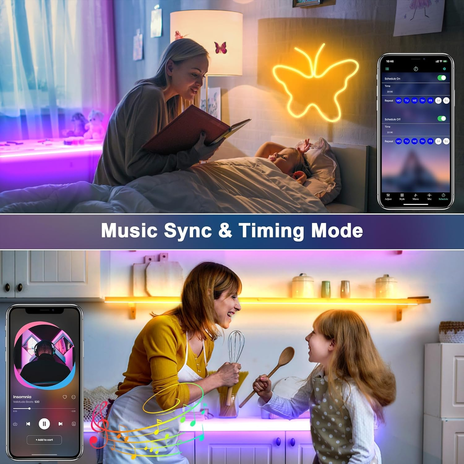 Cozylady 50ft Bluetooth RGB LED Neon Light, Waterproof RGB Neon Light APP & R... - Picture 6 of 14