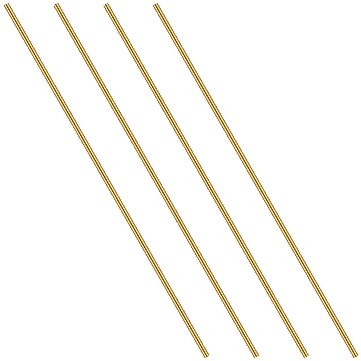 3/16 Inch Brass round Rod, Favordrory 4PCS Brass round Rods Lathe Bar Stock, 3/16 Inch in Diameter 14 Inches in Length