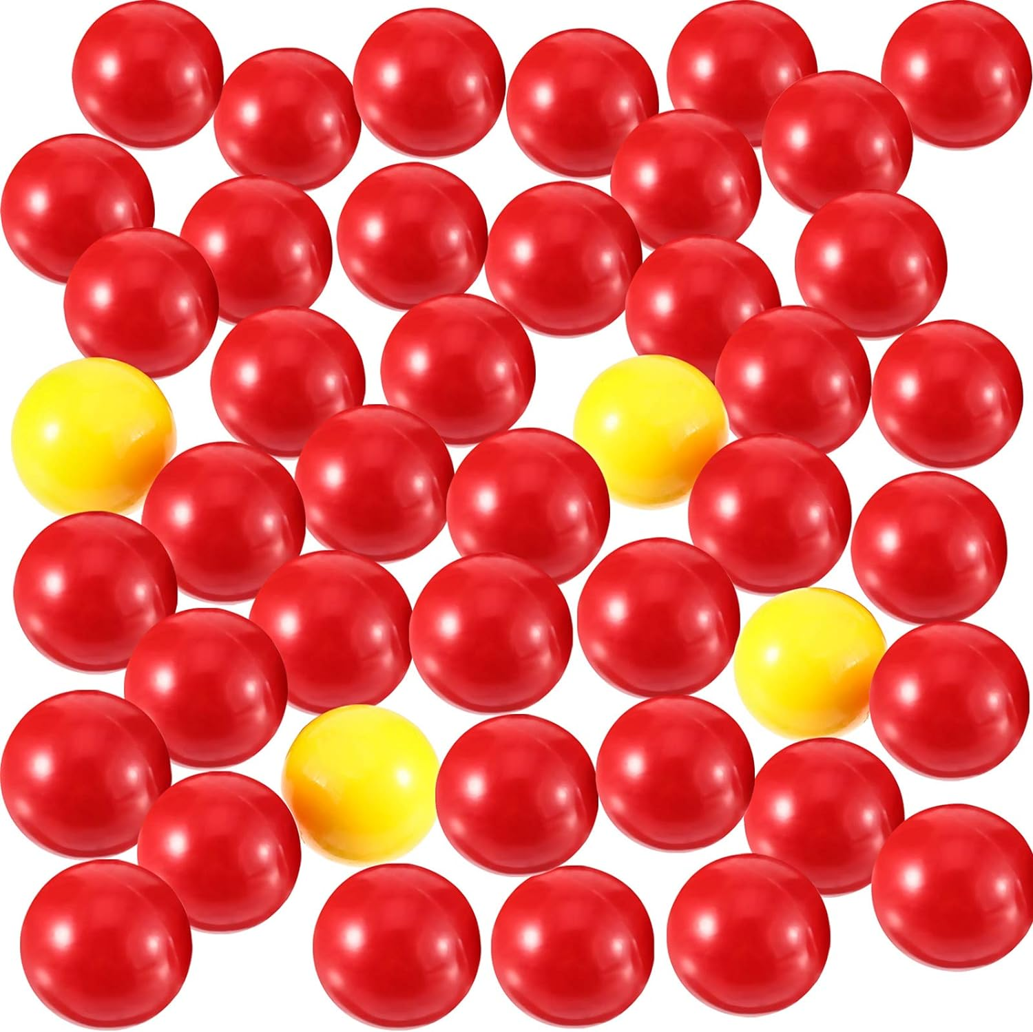 42PCS Game Marbles for Hungry Hungry Hippos, 38 Red 4 Yellow Replacement Balls