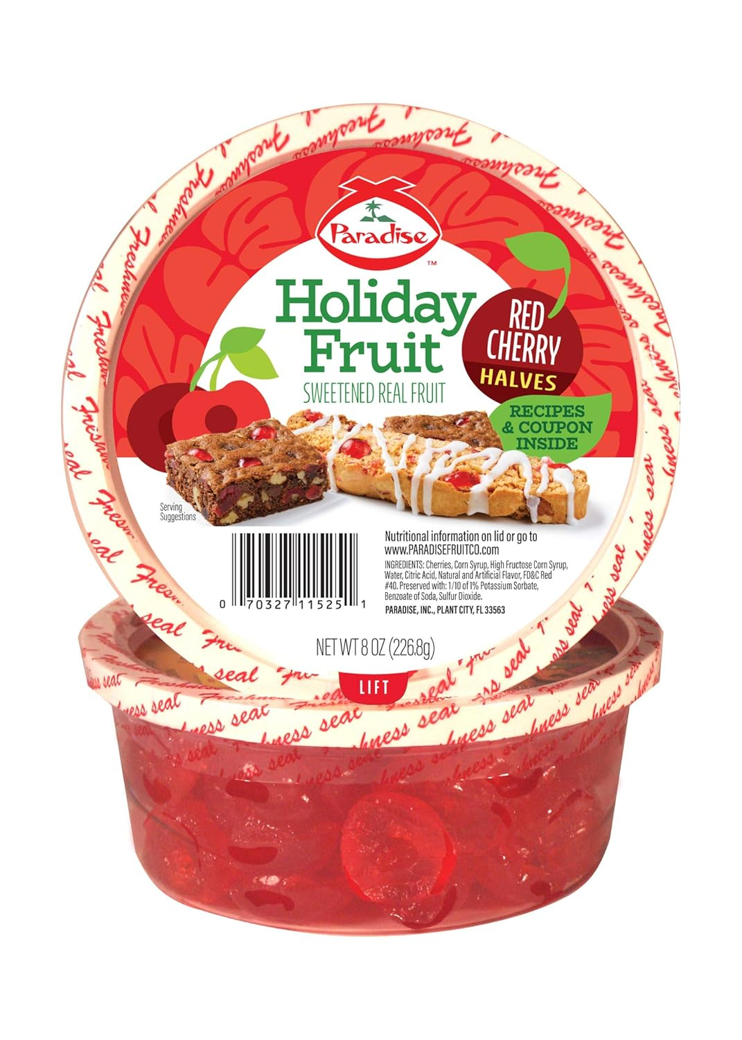 Red Cherry Halves, 8 Ounce