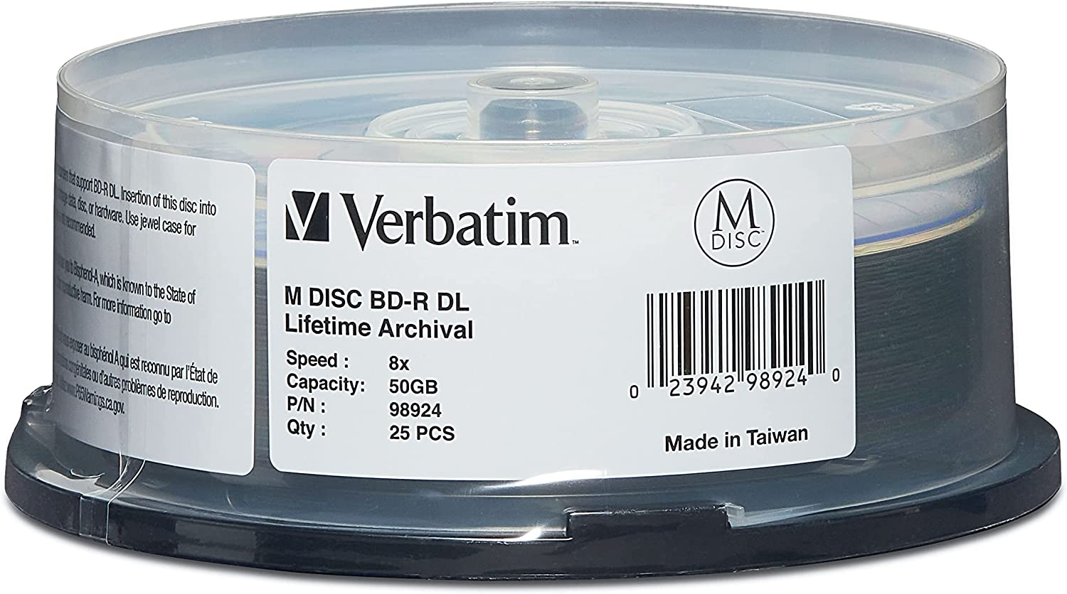 Verbatim M-Disc BD-R 25GB 4X with Surface - 25pk Spindle - 98909 - Picture 9 of 15