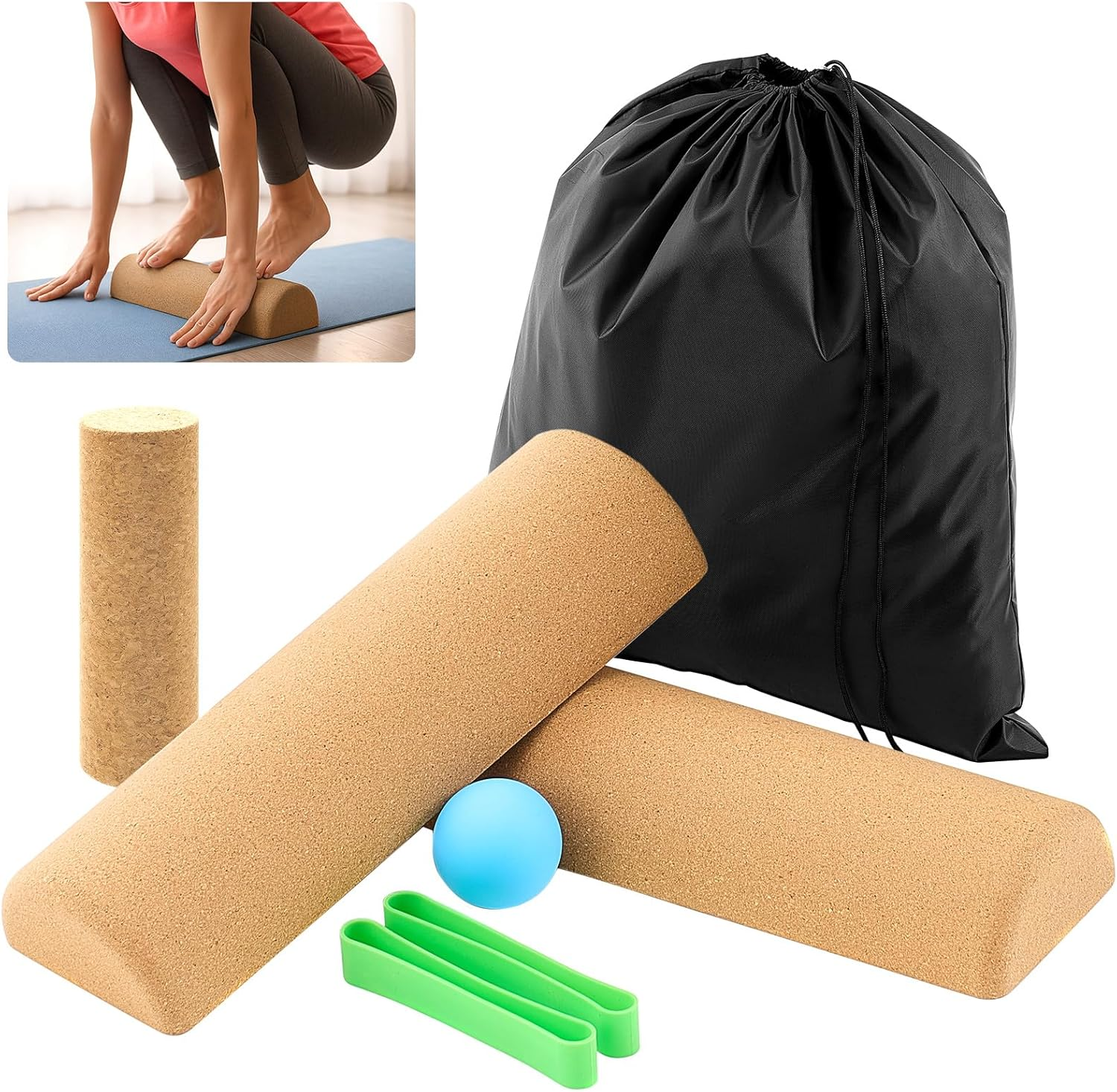 Cork Balance Board for Foot Strength and Ankle Stability Training