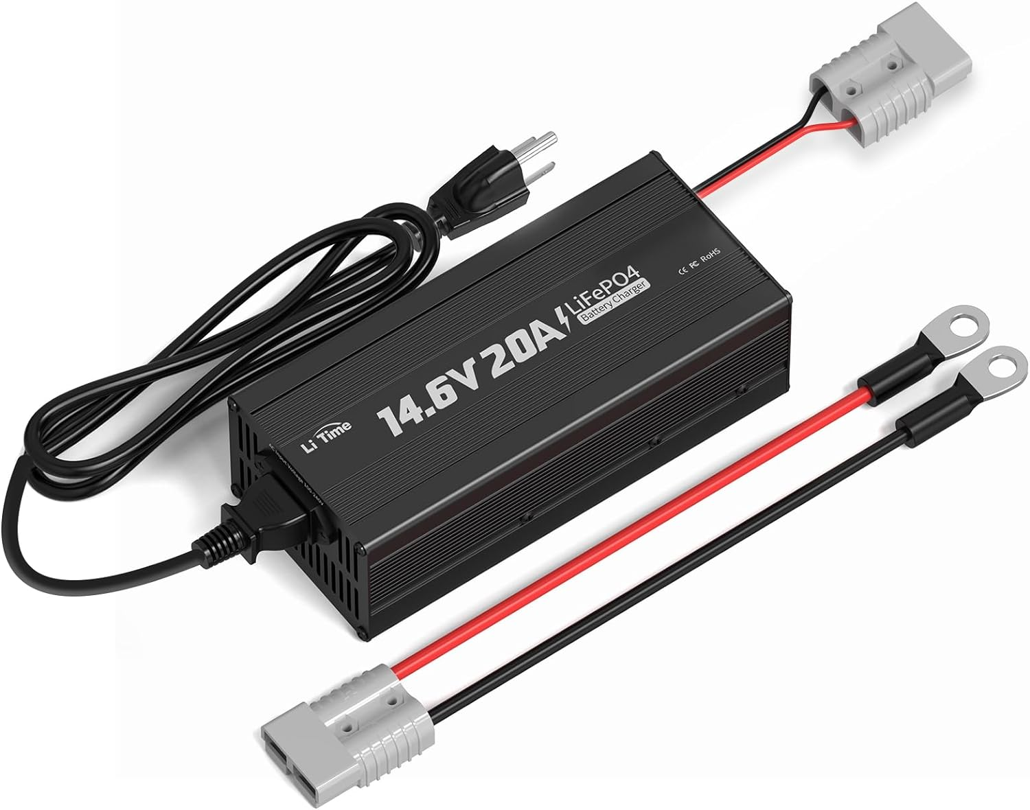 Cargador De Bateria De Litio 12V 20A LiFePO4 14.6V Inteligente ACDC Conector LED