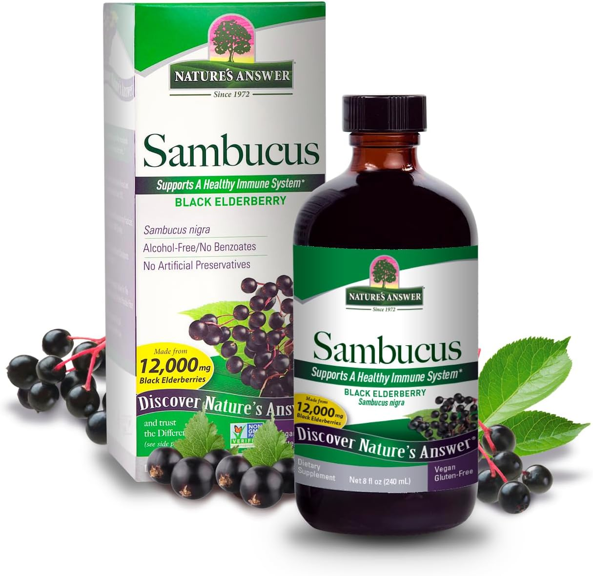 Nature's Answer Alcohol-Free Sambucus Supplement, Original, 16 Fluid Ounce - Picture 9 of 15