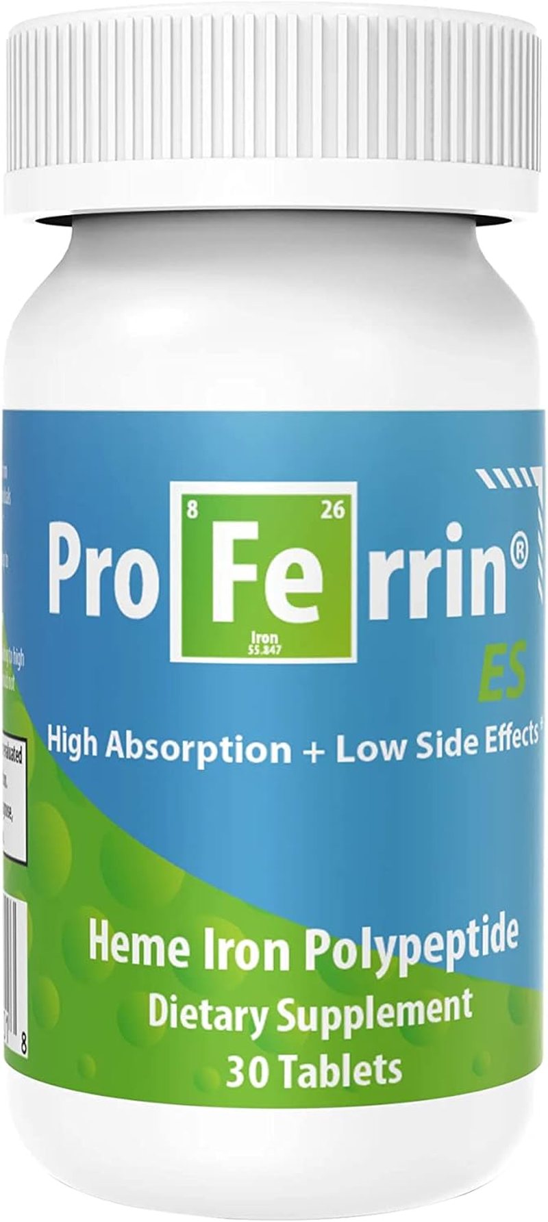ES- 10.5Mg of High Absorbing Heme Iron Polypeptide. Made in the USA. 30 Tablets. Easy on the Gut. Not Affected by Coffee, Calcium, or Ppi'S.