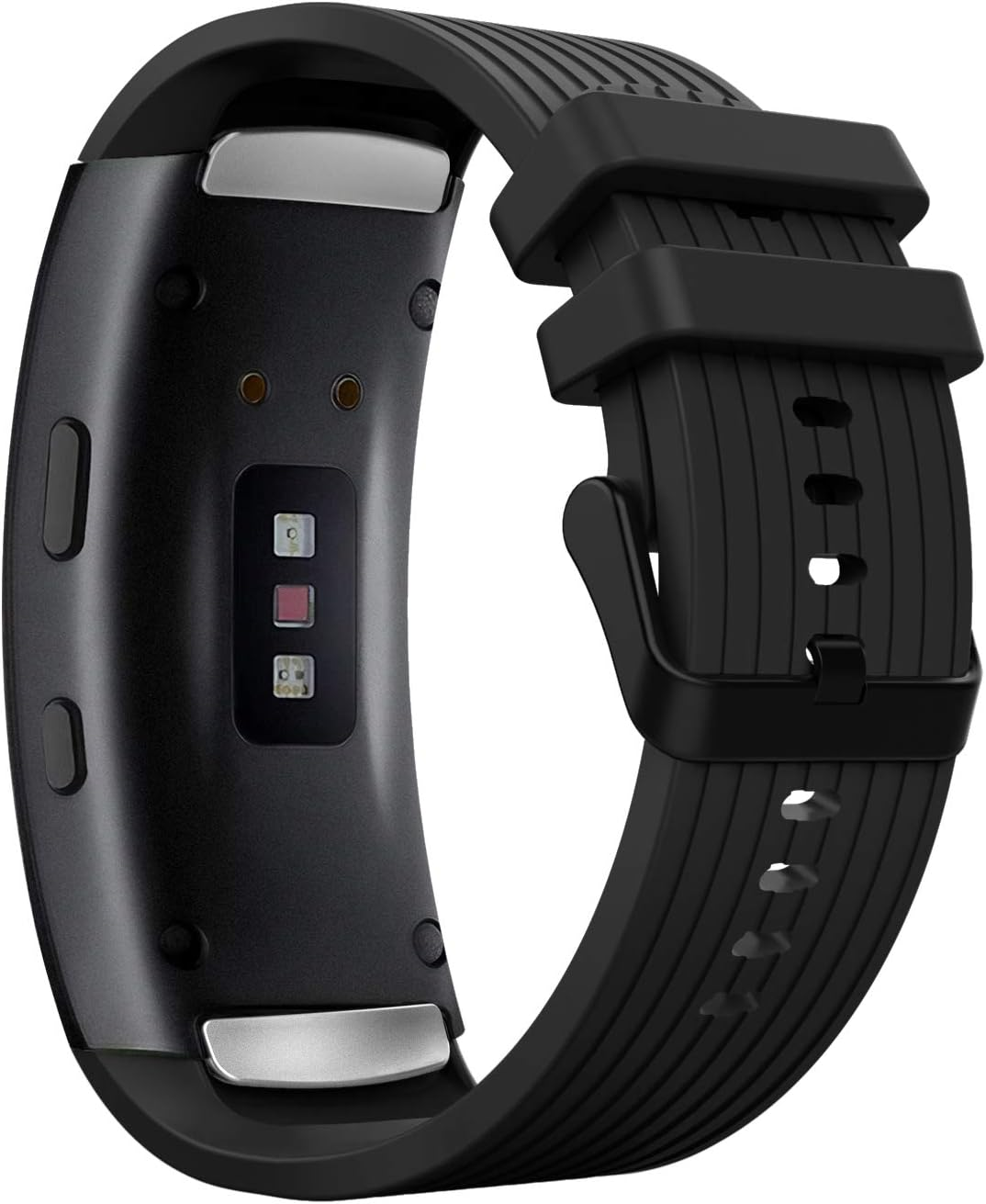 Cinturino Sportivo Compatibile Con Samsung Gear Fit 2 Sm-R360/Gear Fit 2 PRO SM-R365, Cinturino Di Ricambio in Silicone Morbido per Uomo Donna, Nero