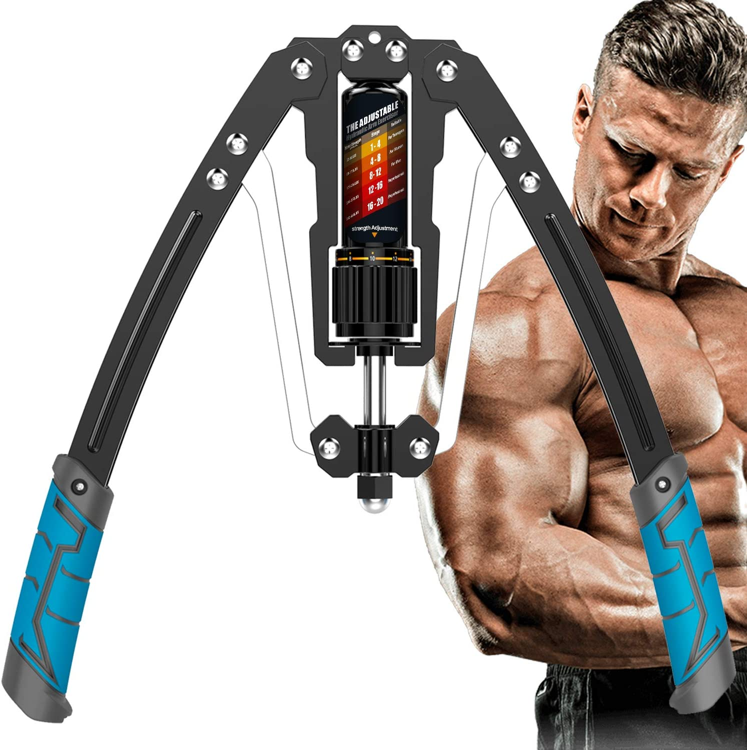 Twister Arm Exerciser Adjustable 22-440lbs Hydraulic Power Chest Expander
