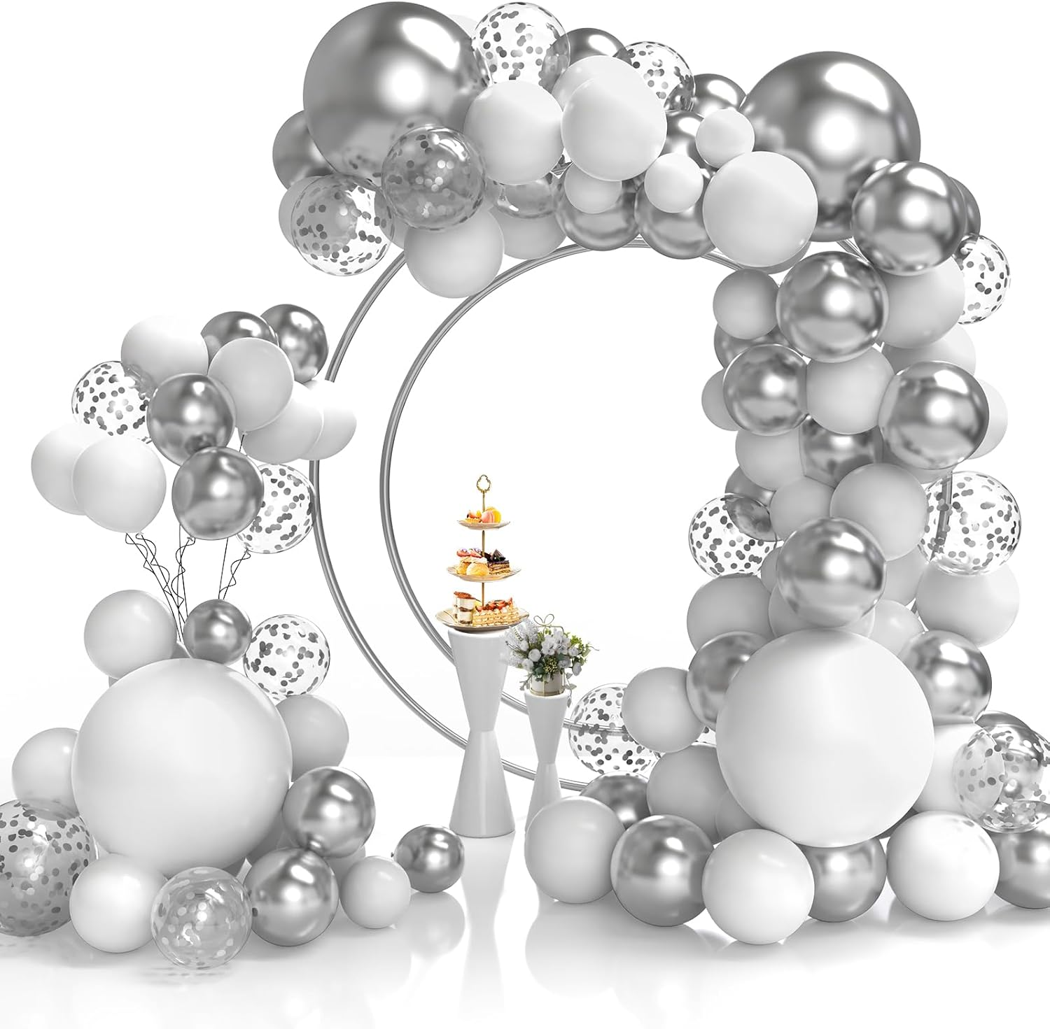 Black White Gold Balloon Garland Kit, 114Pcs Black and Gold Party Decorations... - Picture 10 of 12