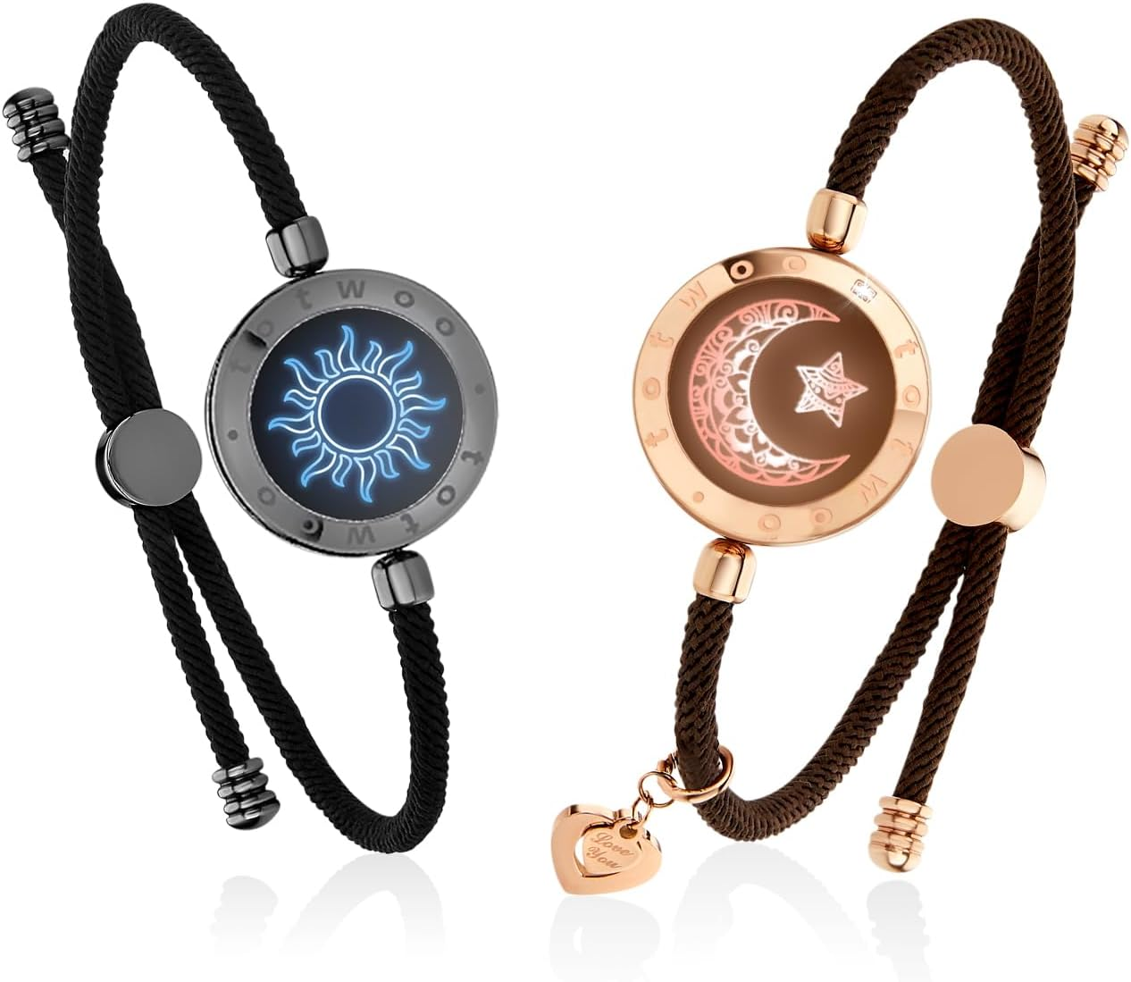 Long Distance Touch Bracelets for Couples, Vibration & Light up for Love  Couples | eBay