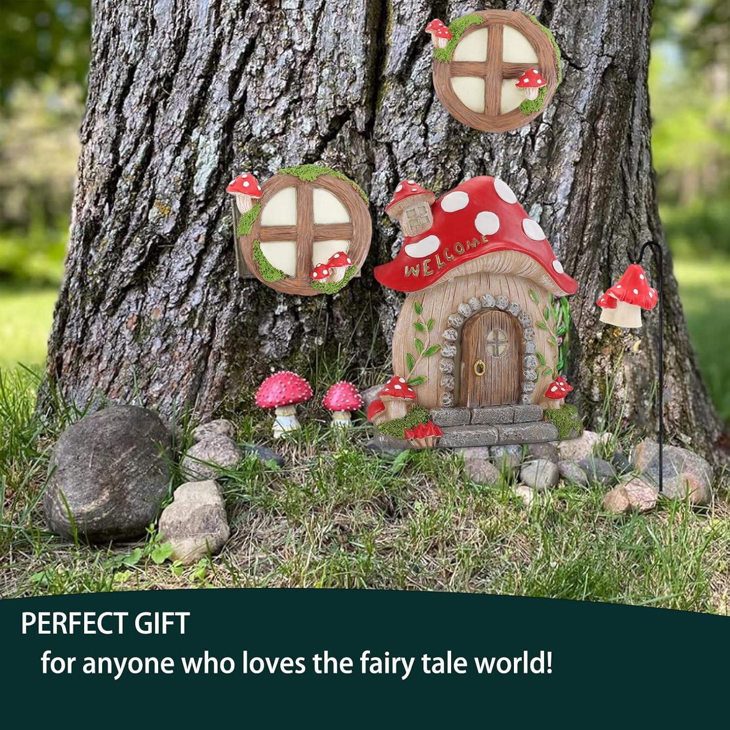 Miniature Fairy Garden Accessories Christmas Decorations Mushroom Fairy Door ... - Picture 5 of 15